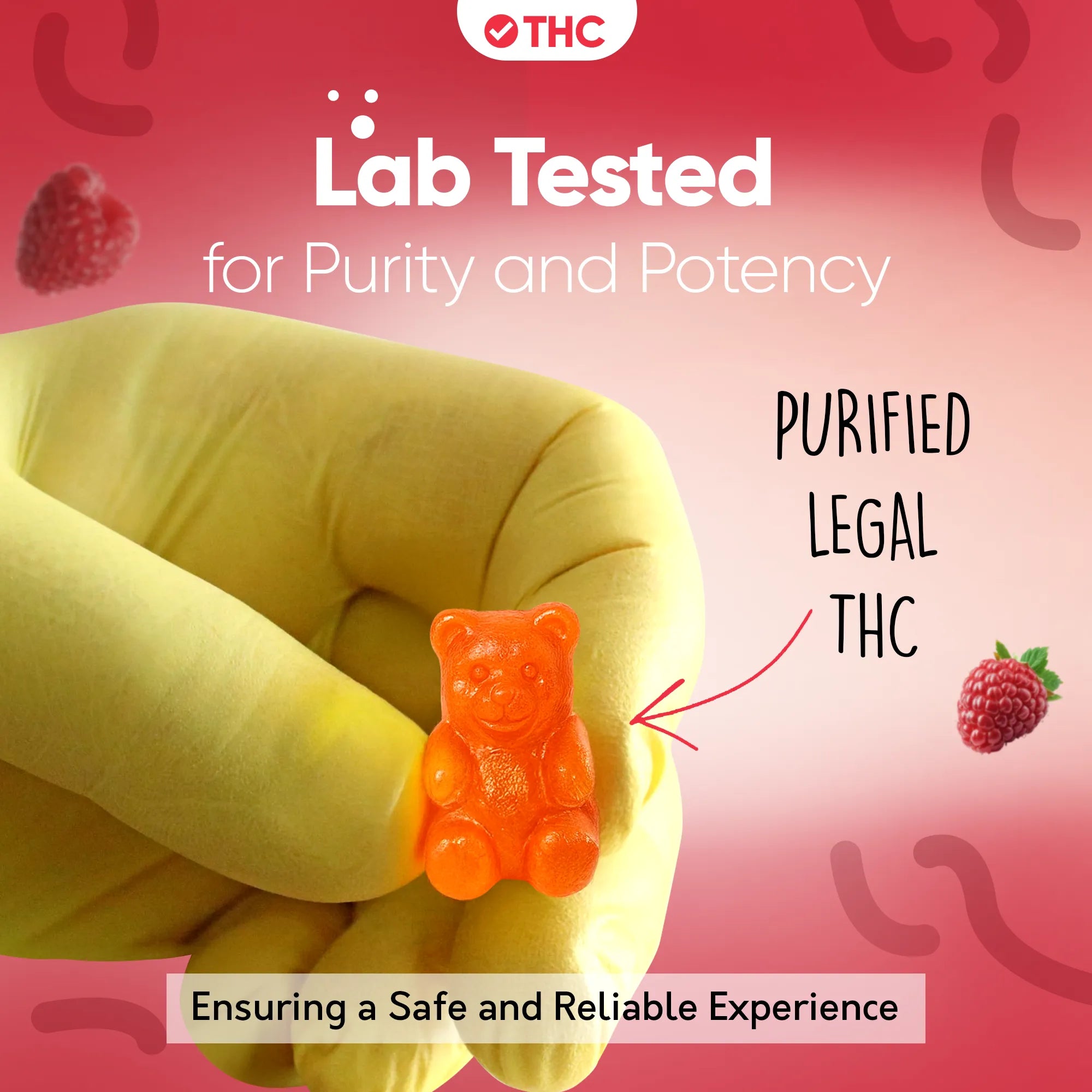 THC Gummies Raspberry-Canapuff