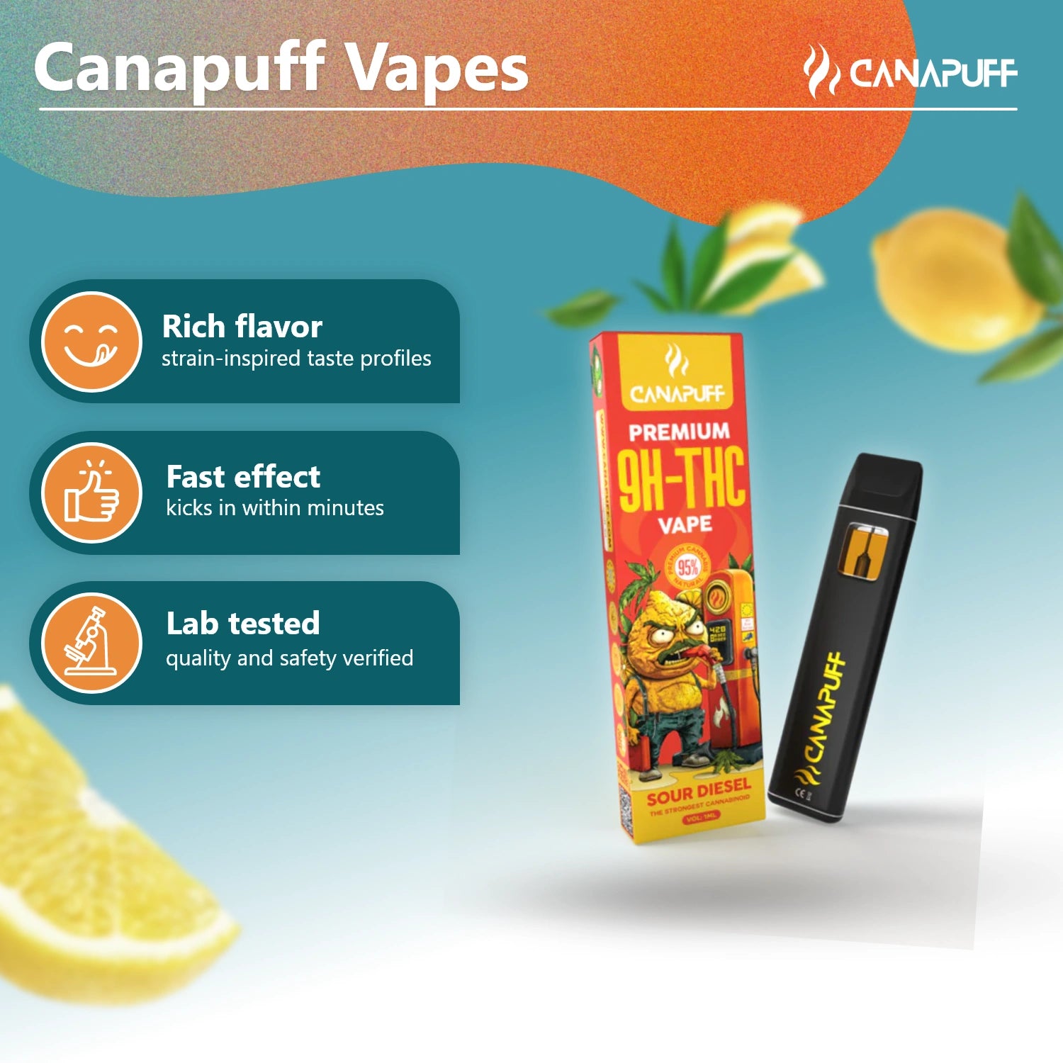 9H-THC Vape Sour Diesel %95 1 ml