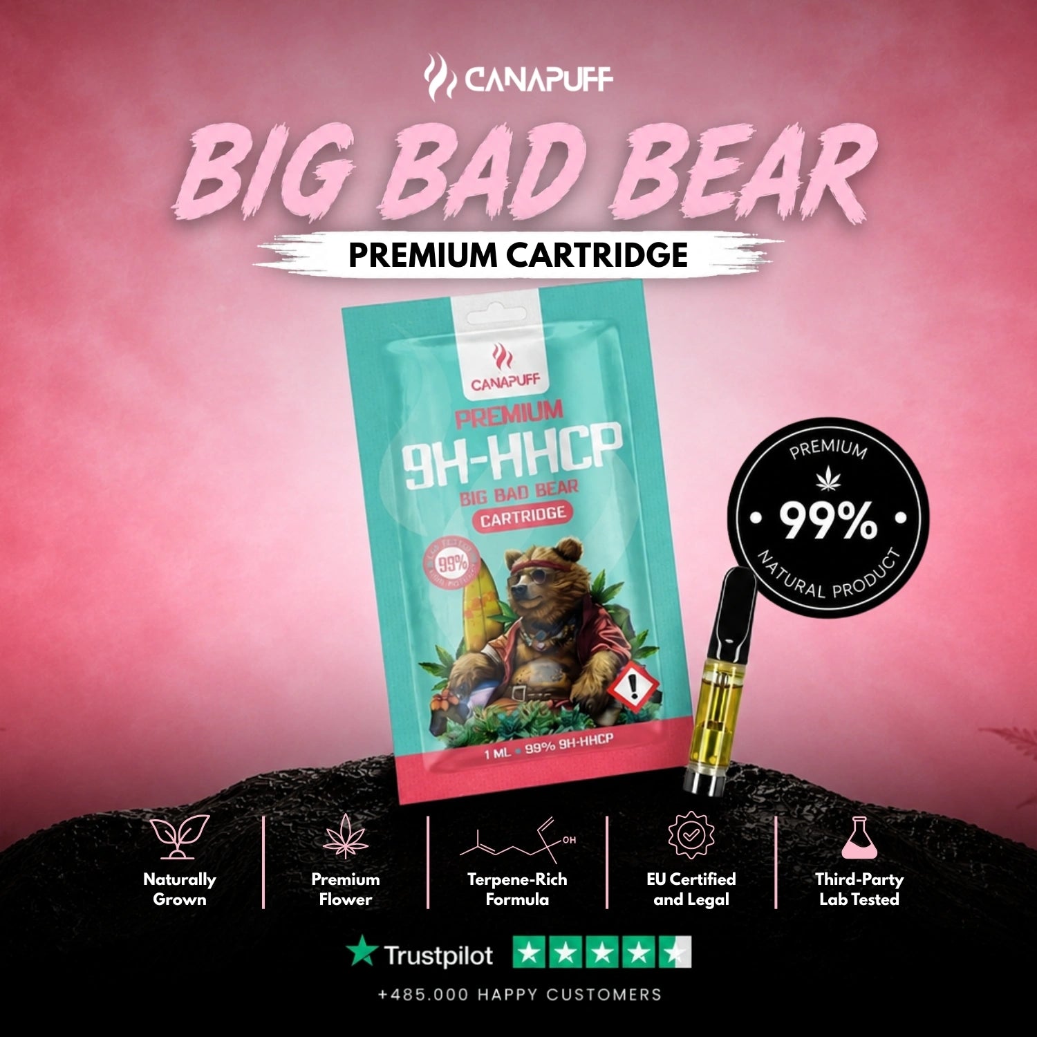 9h-HHCP Cartouche Big Bad Bear 99%