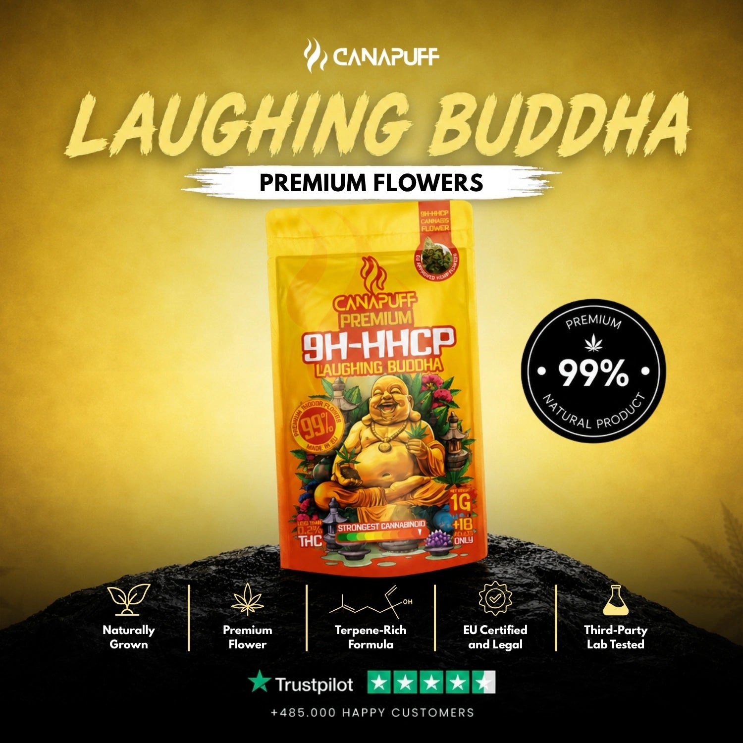 9h-HHCP Fleurs Laughing Buddha 99%