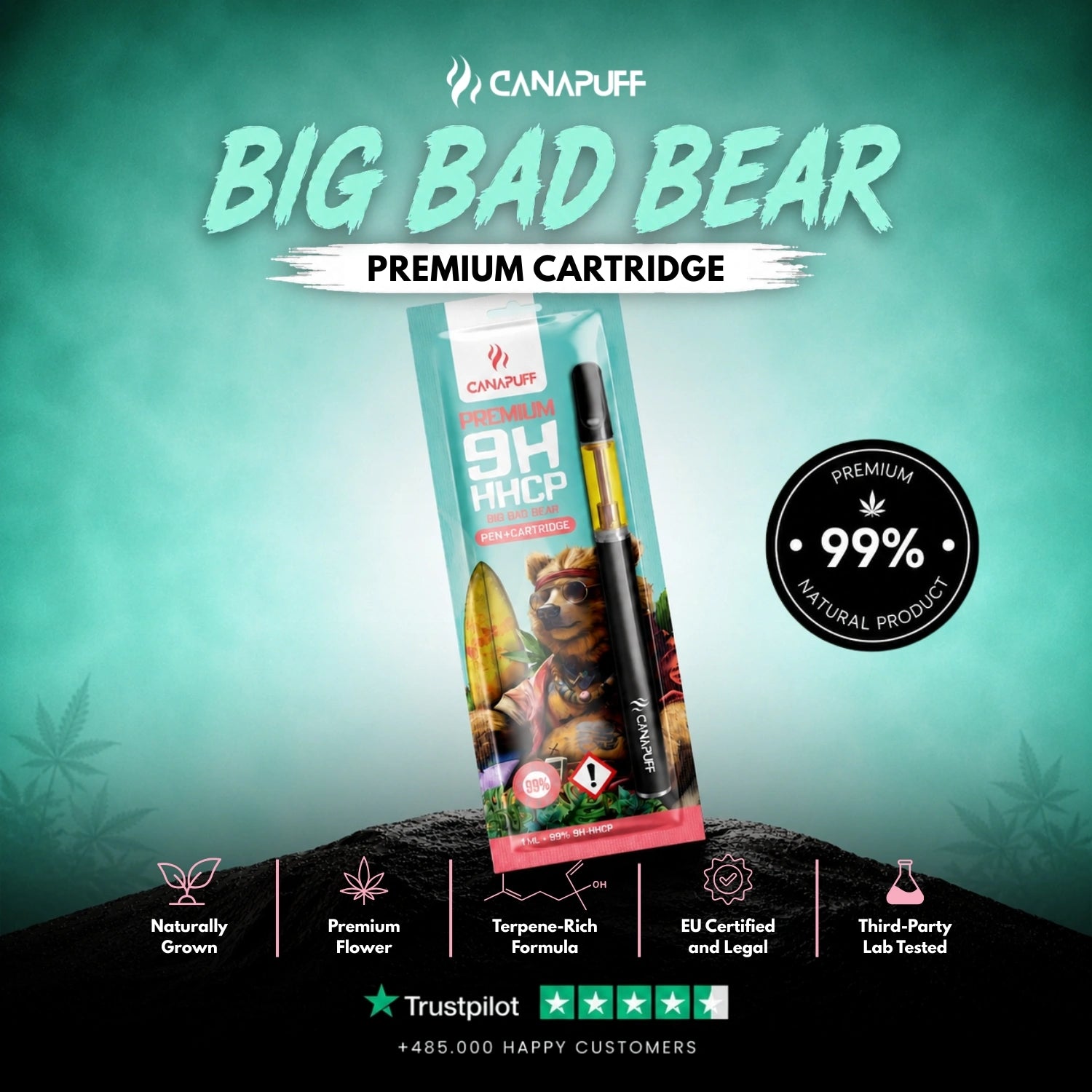 9h-HHCP Pen+Cartouche Big Bad Bear 99%
