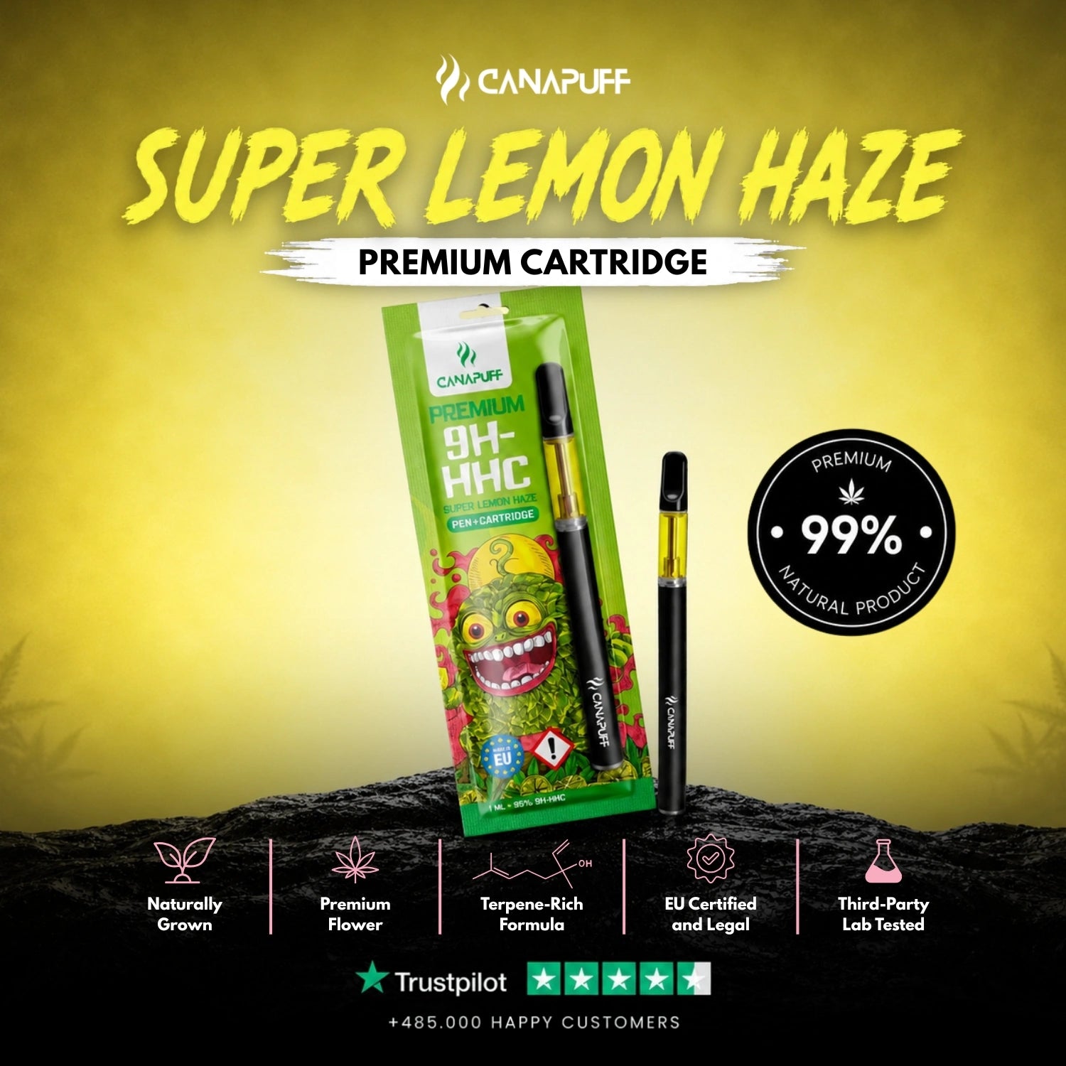 9H-HHC Pen+Cartouche Super Lemon Haze 95%