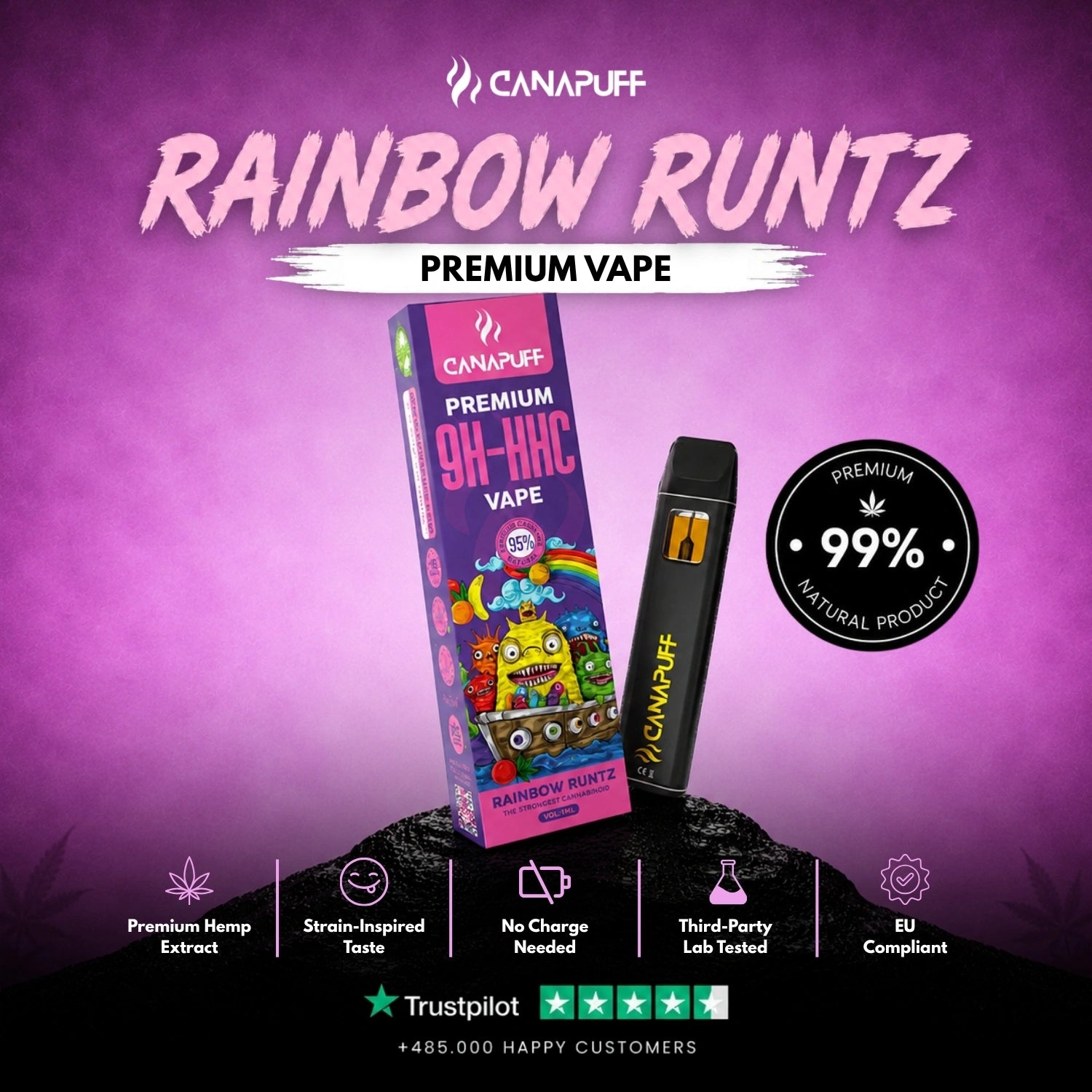 9H-HHC Vape Rainbow Runtz 95% 1ml
