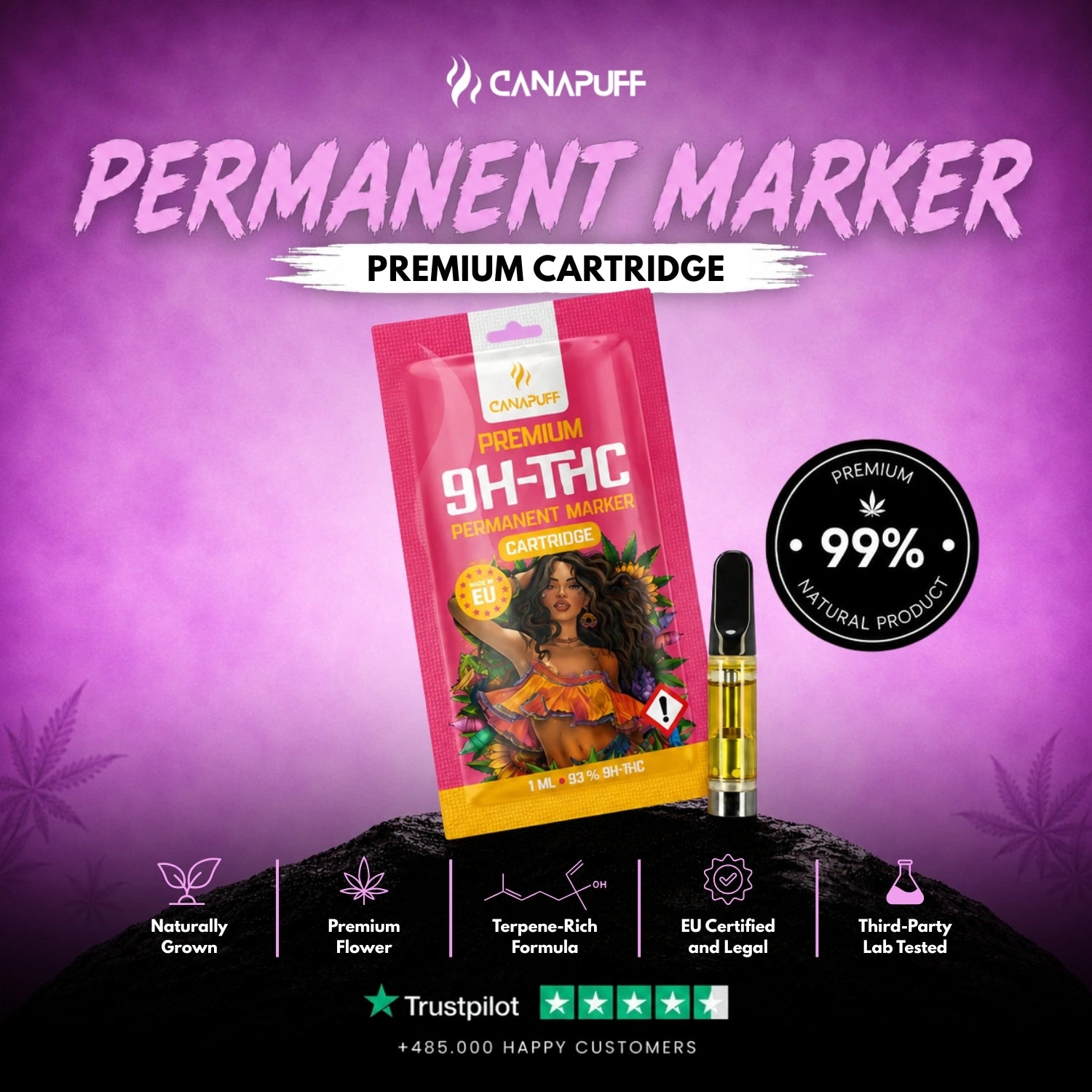 9H-THC Cartouche Permanent Marker 95%
