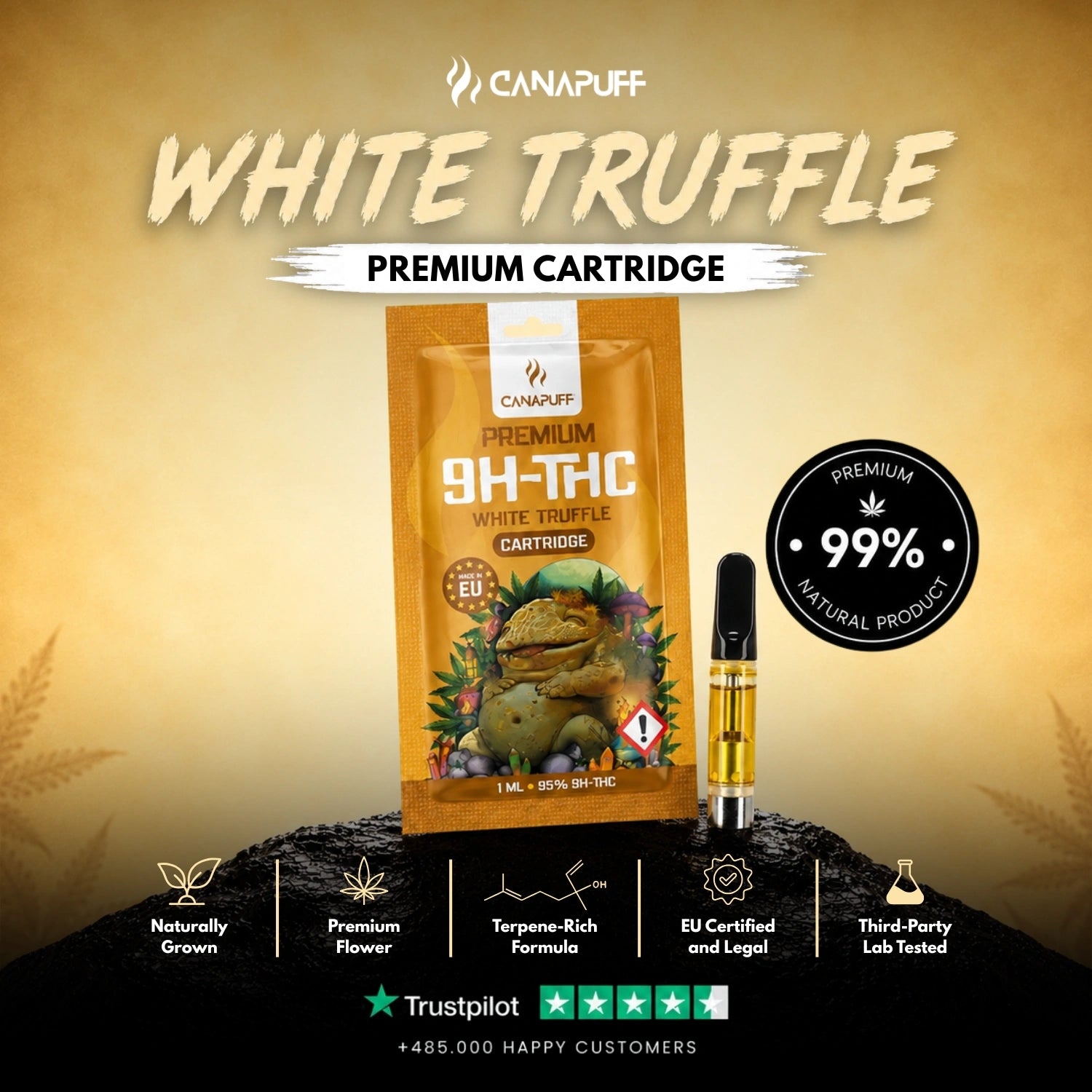 9H-THC Cartouche White Truffle 95%
