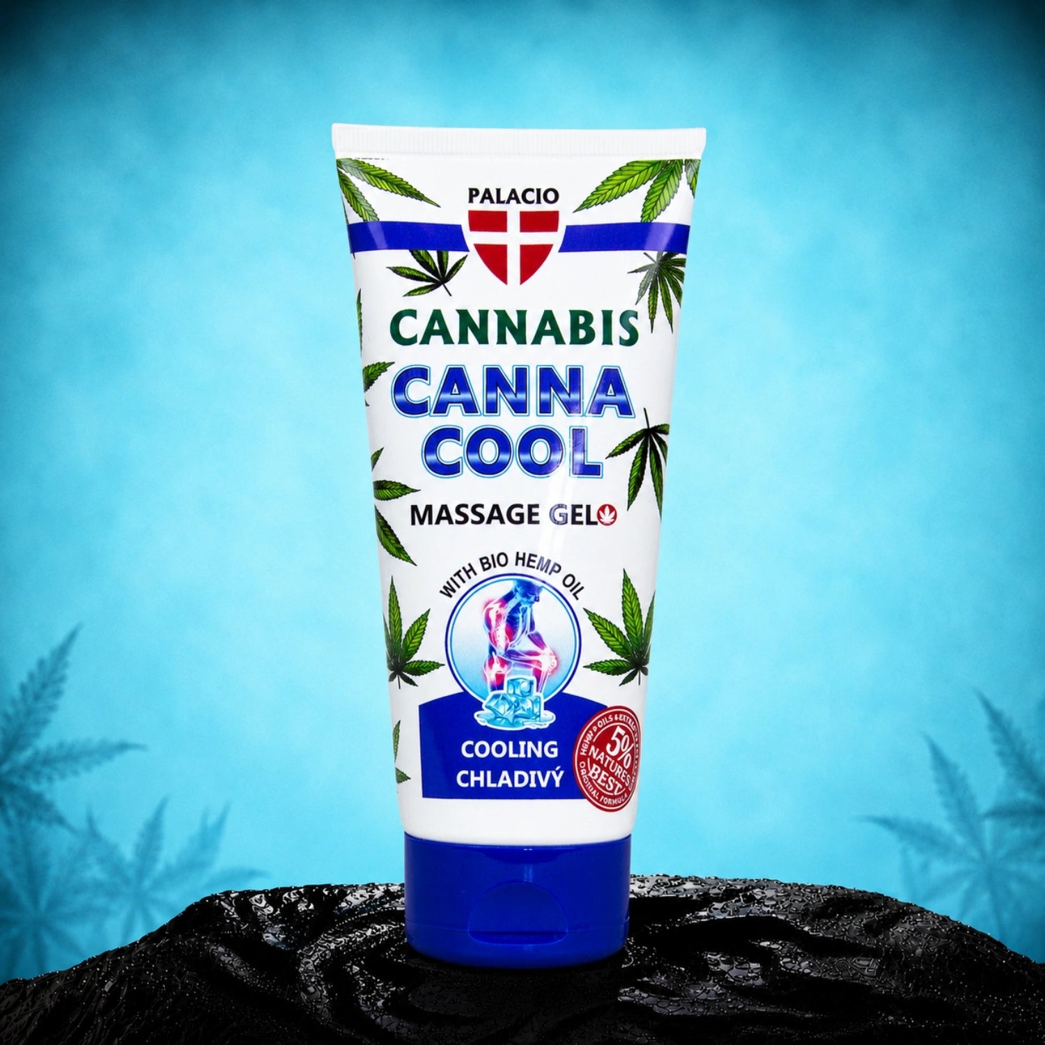 Palacio Gel de massage au chanvre CANNACOOL effet rafraîchissant 200 ml