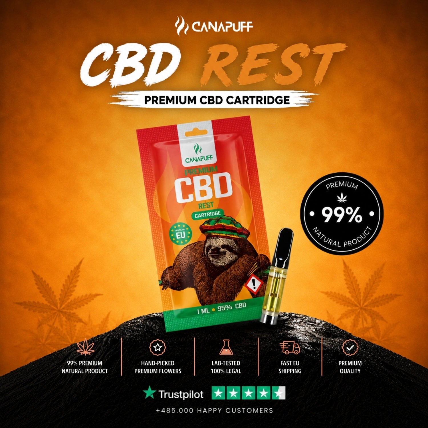 CBD Cartouche Il reste 95%