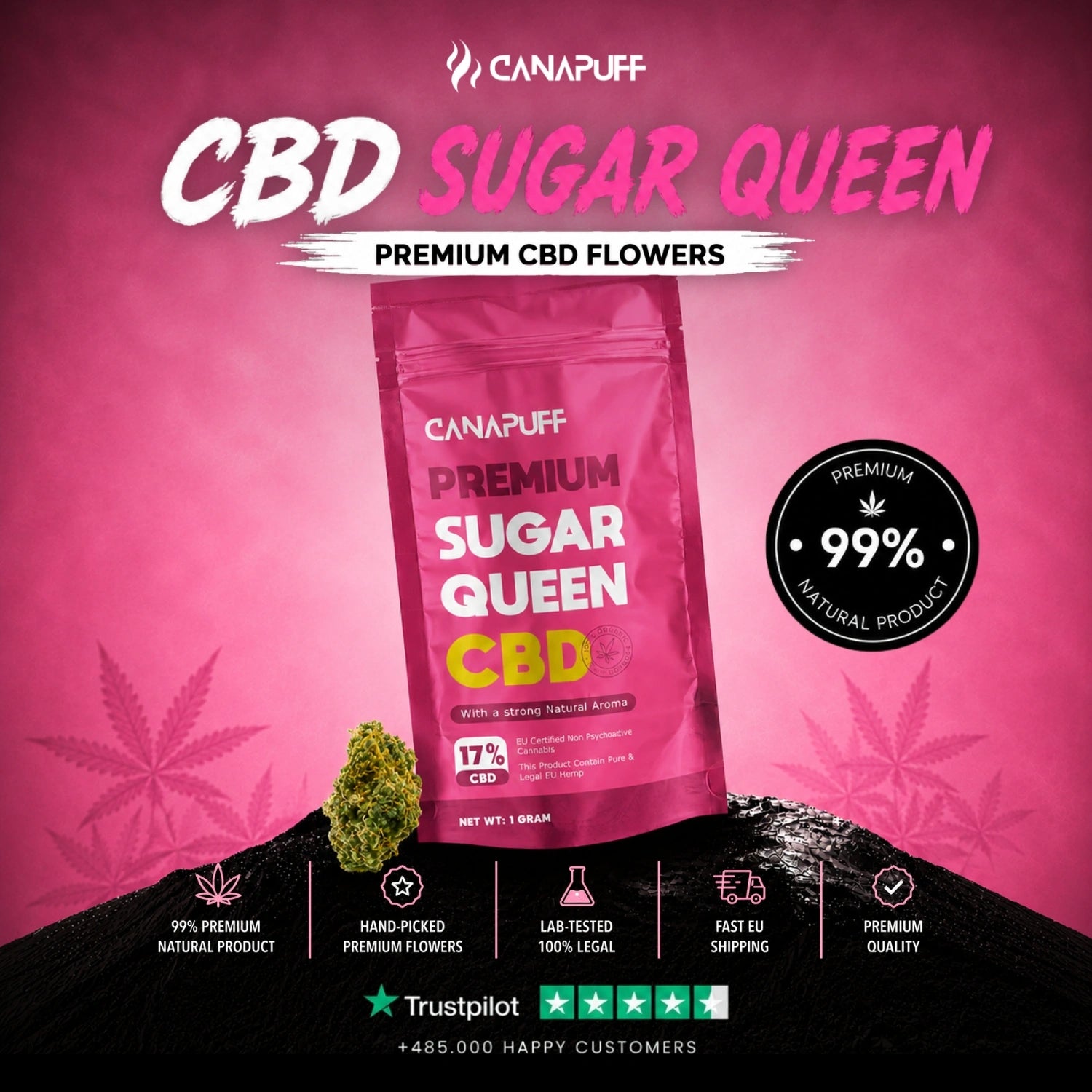 CBD Květy Sugar Queen 17%