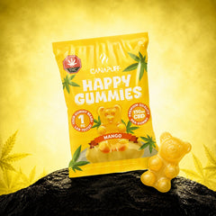 Canapuff CBD Gummies Mango 450mg viename guminuke, pakelis