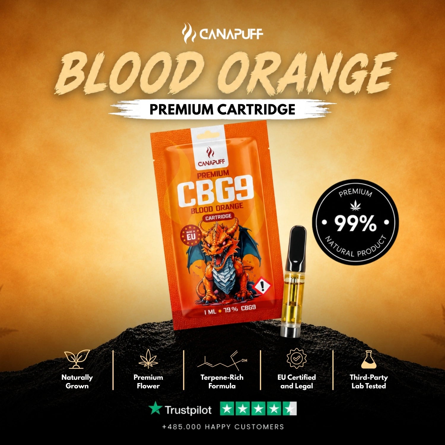 CBG9 Cartouche Blood Orange 79 %