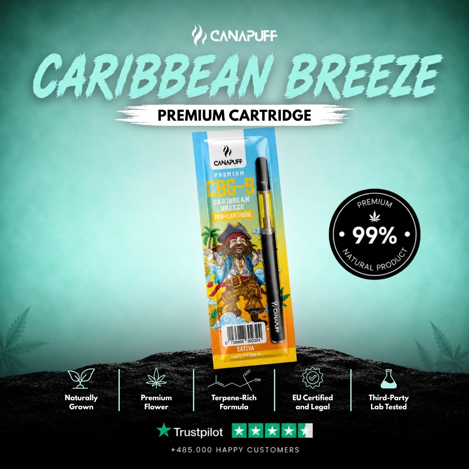CBG9 Pen+Cartouche Caribbean Breeze 79%