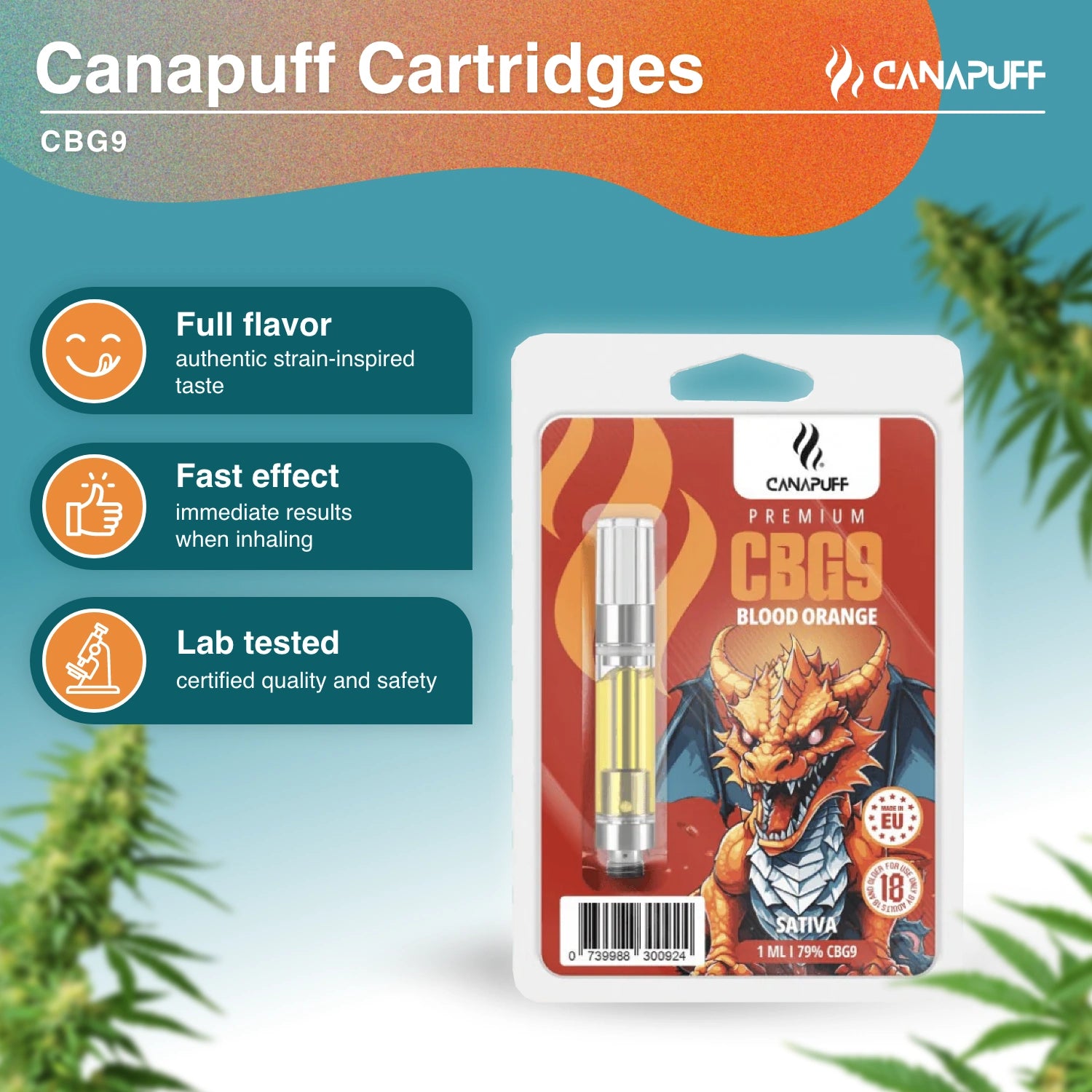 Blood Orange - CBG9 79% - cartucho - Canapuff