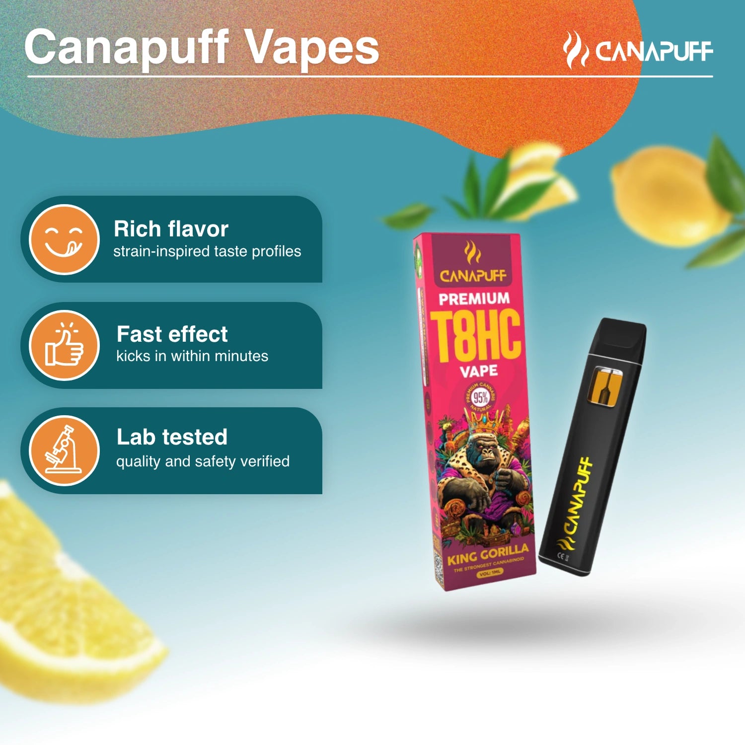 T8HC Vape King Gorilla 95% 1ml
