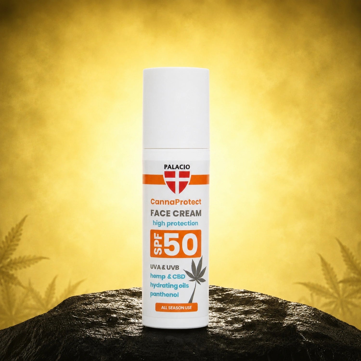 CannaProtect Crème Solaire SPF 50 au Chanvre 50 ml Palacio