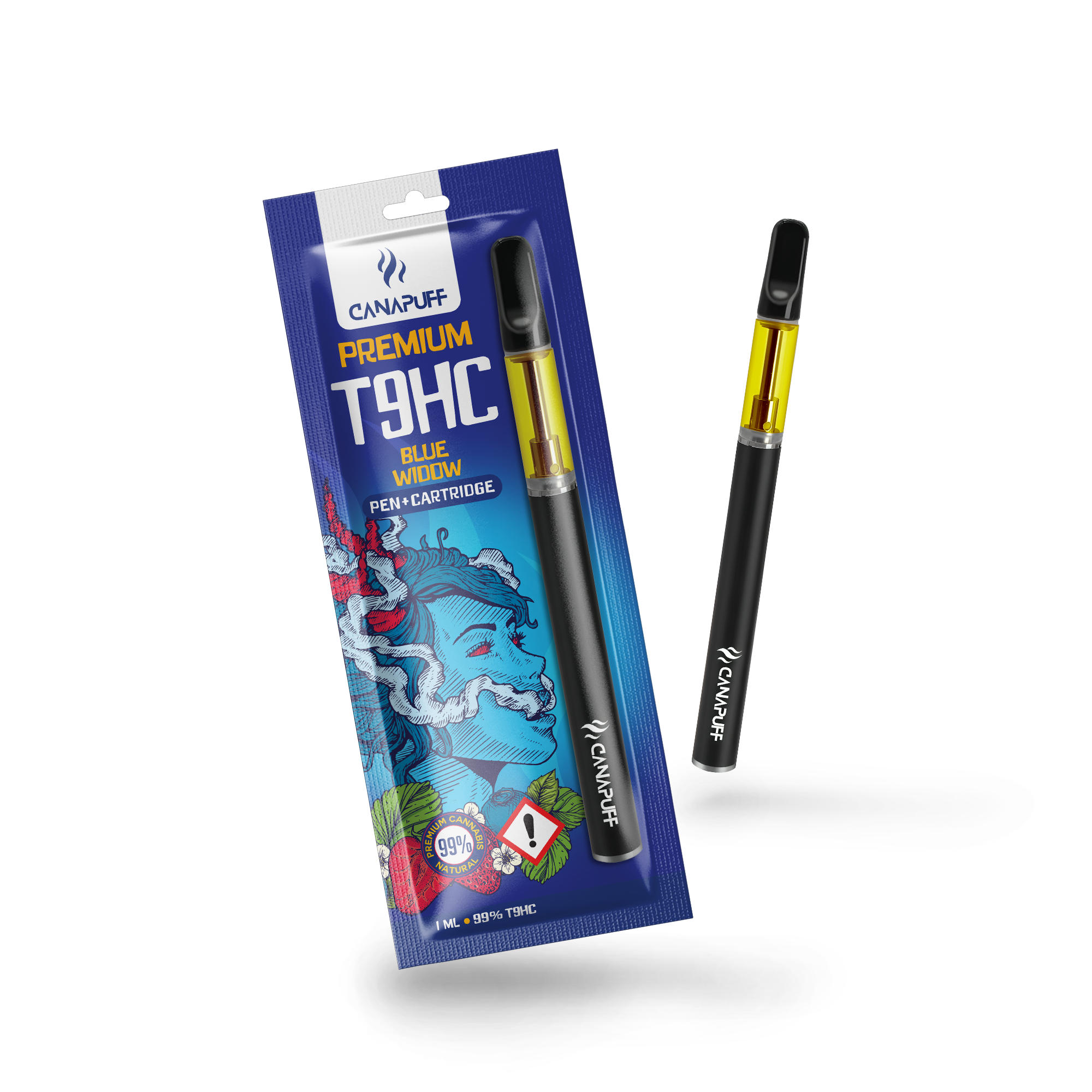 T9HC Pen+Cartridge Blue Widow 99%