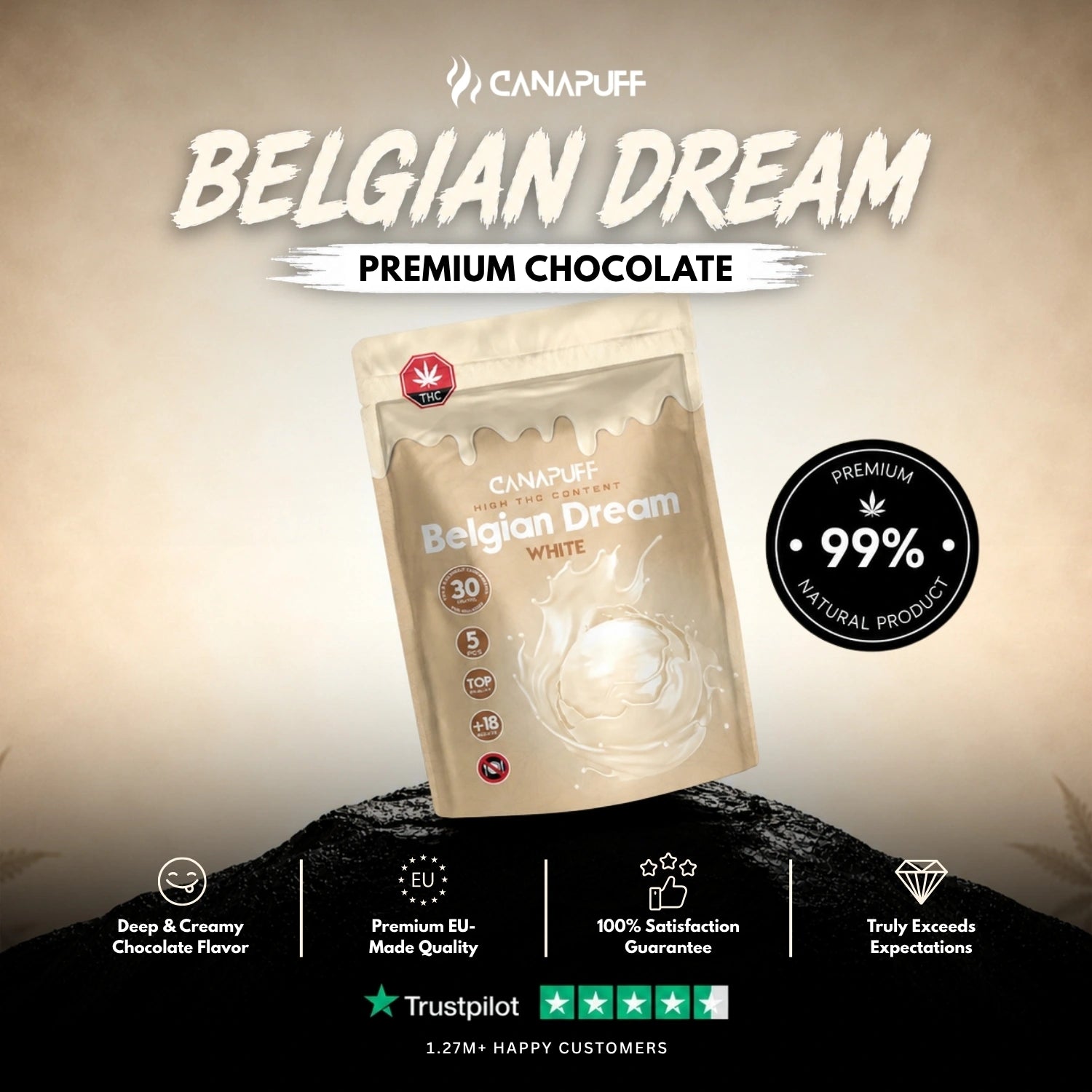 Chocolat blanc au THC