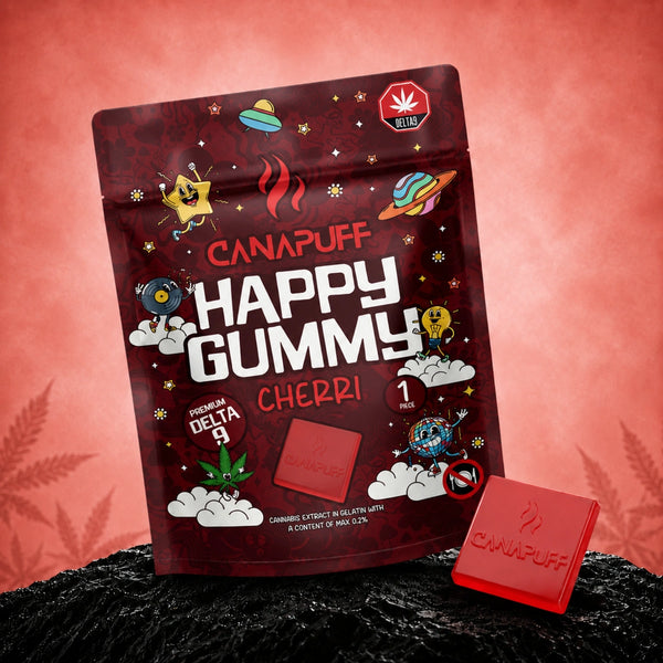 Canapuff Happy Gummy Delta-9 Cherri, 1 kus gummy z konopí
