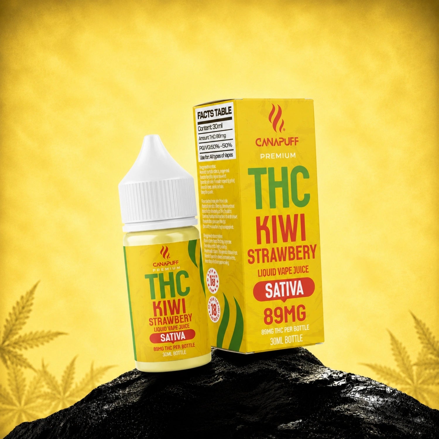 THC liquid Kiwi Strawberry 89 mg 30 ml