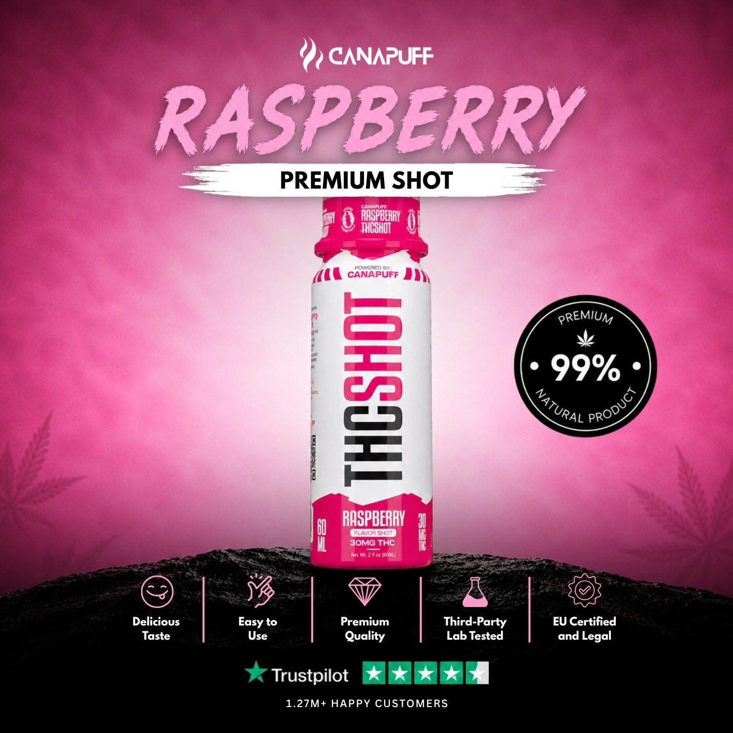 THC Shot Framboise 60 ml