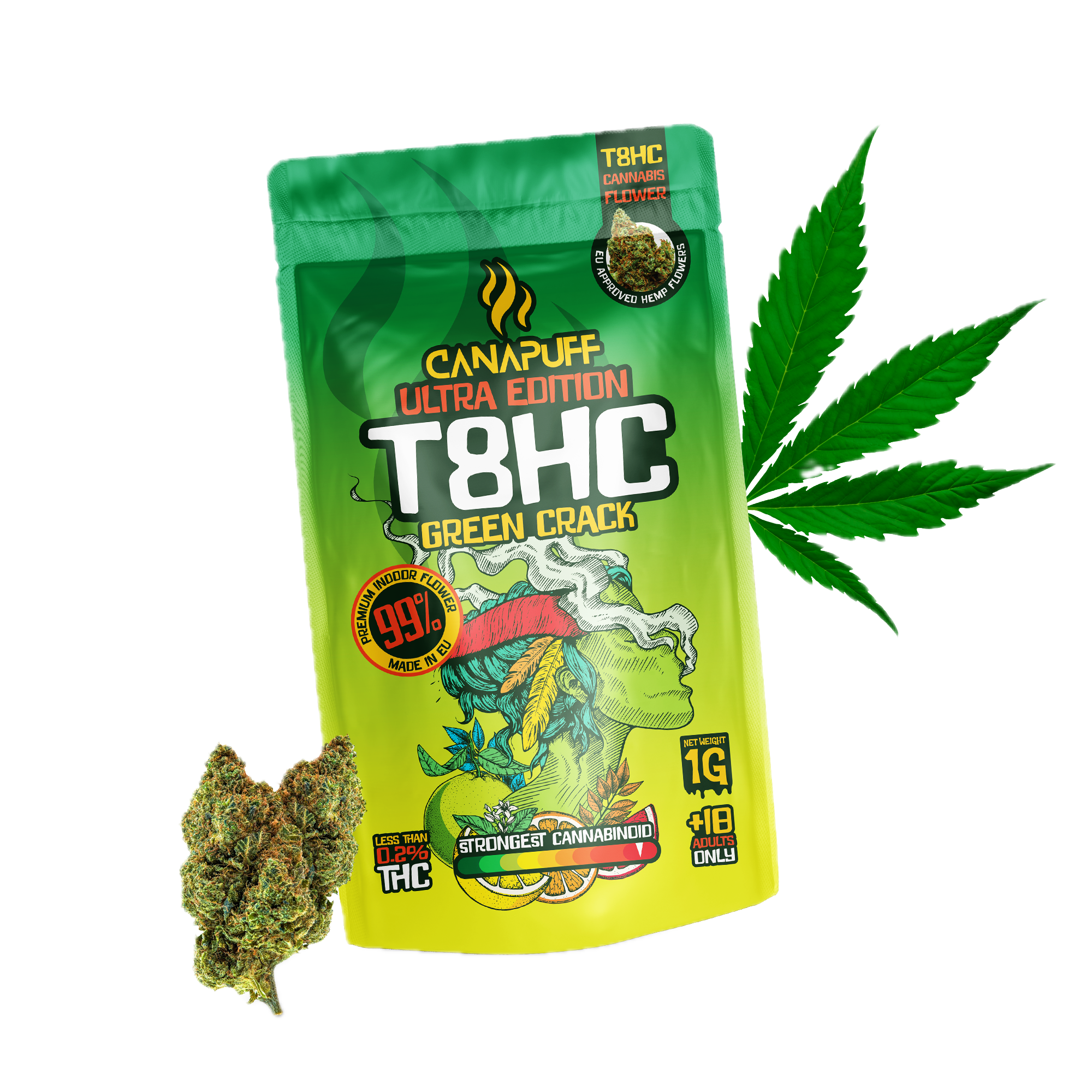 T8HC Květy Green Crack Ultra Edition 99%
