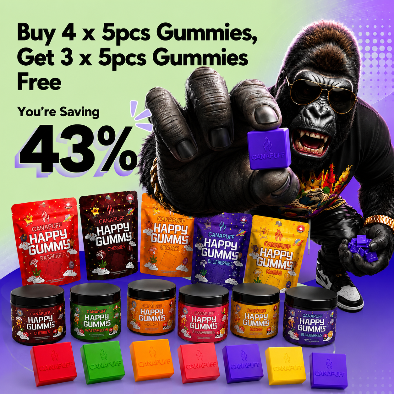 Gummy Bundle: Köp 4 få 3 gratis