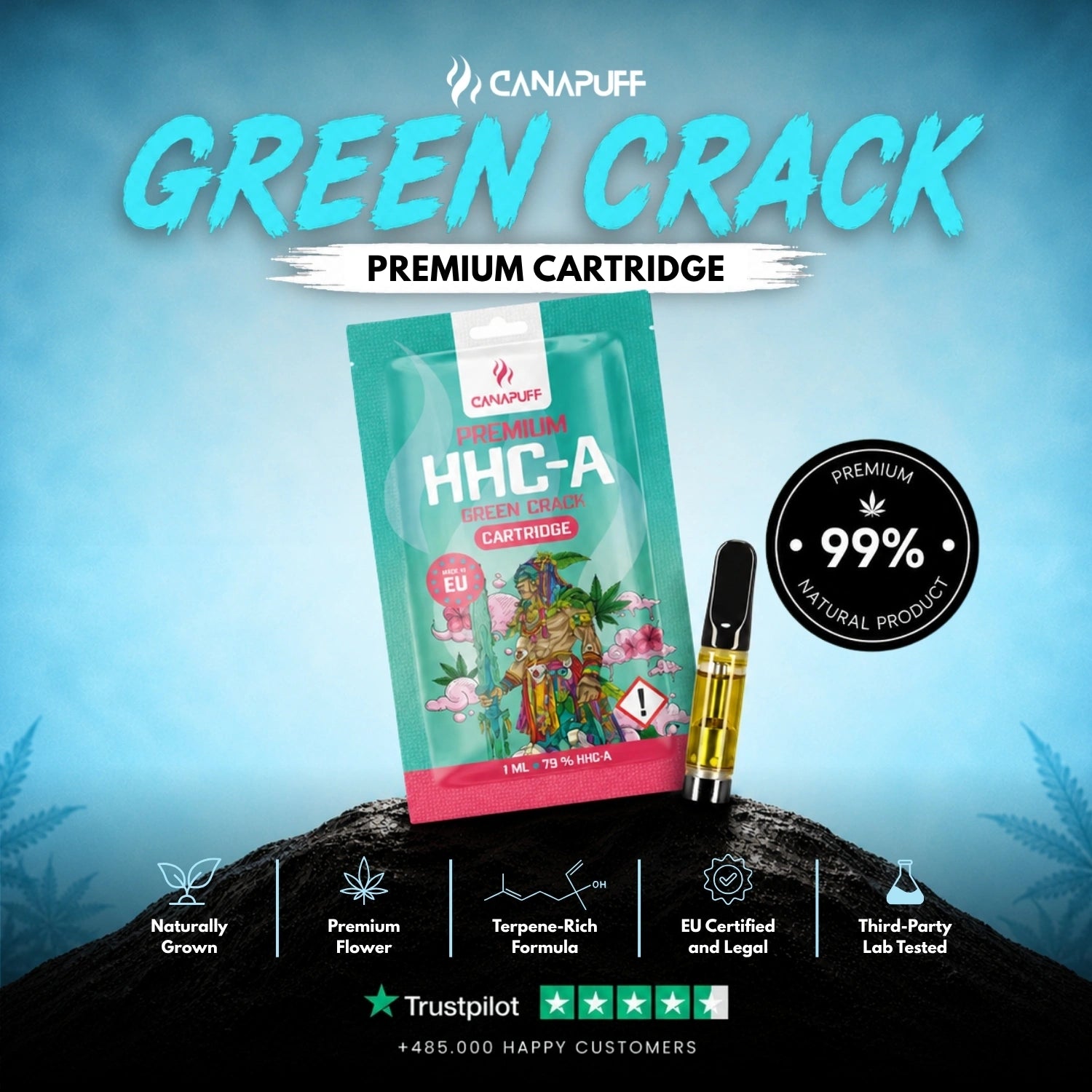 HHC-A Cartouche Green Crack 79 %