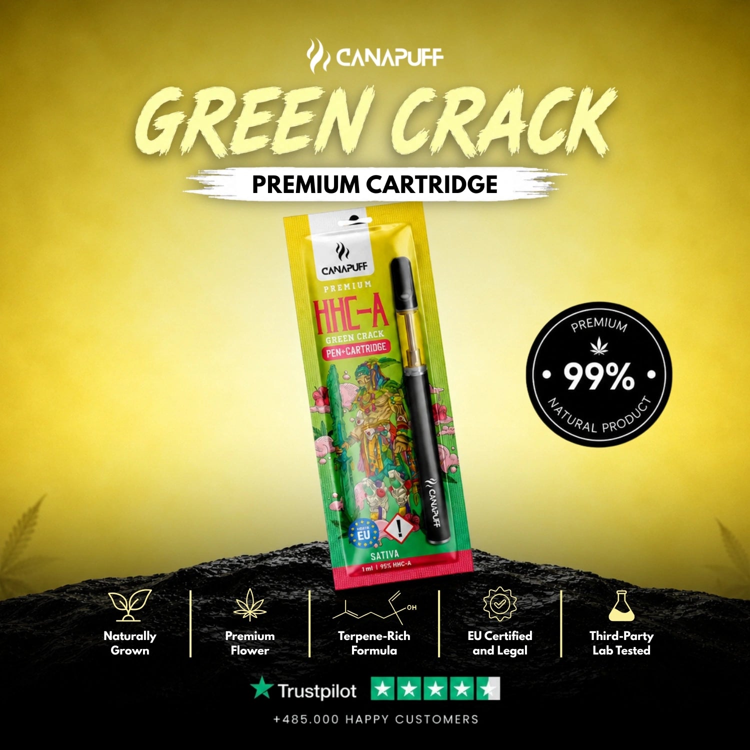 HHC-A Pen+Cartouche Green Crack 95%