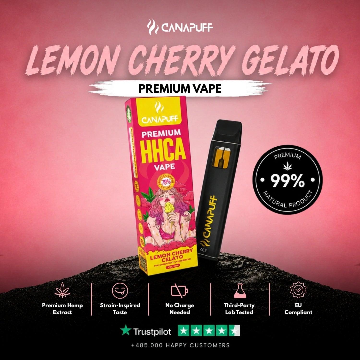 HHC-A Vape Lemon Cherry Gelato 79 % 1 ml