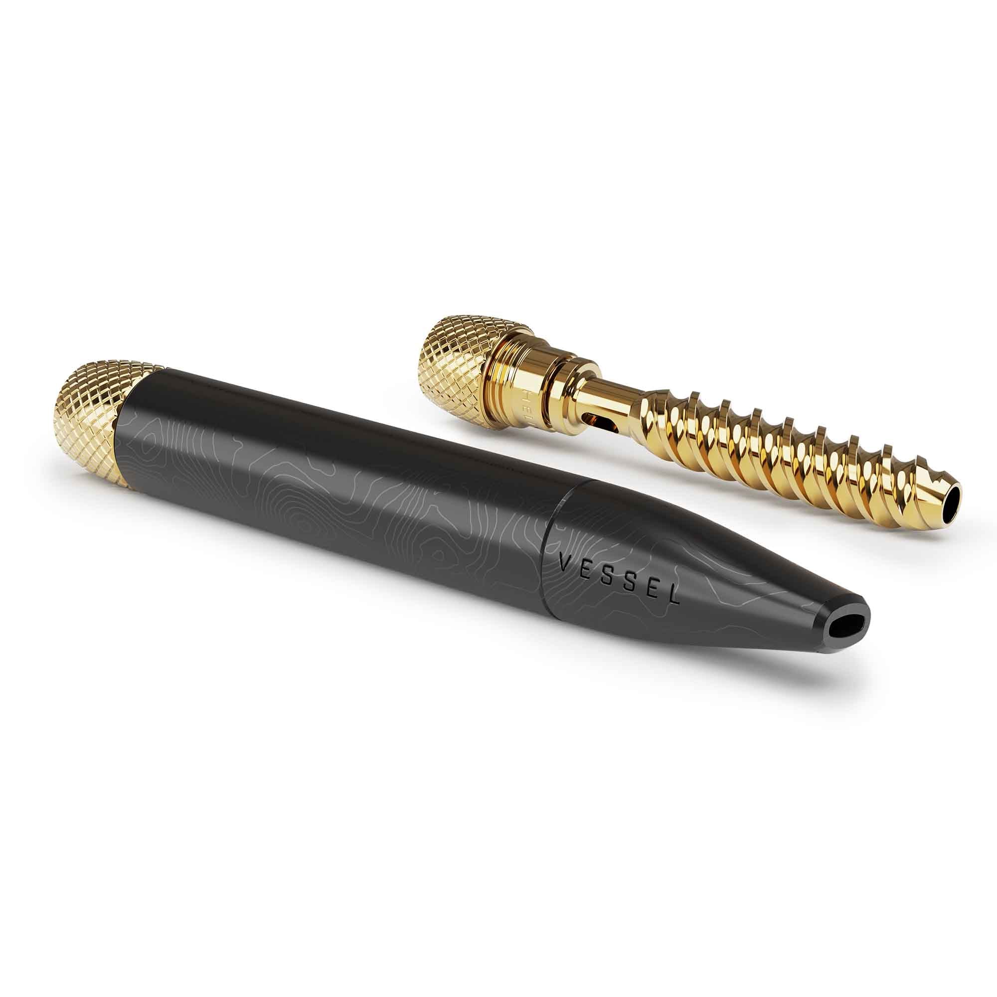 Vessel pen samlet med mundstykke i guld fra Helix Series