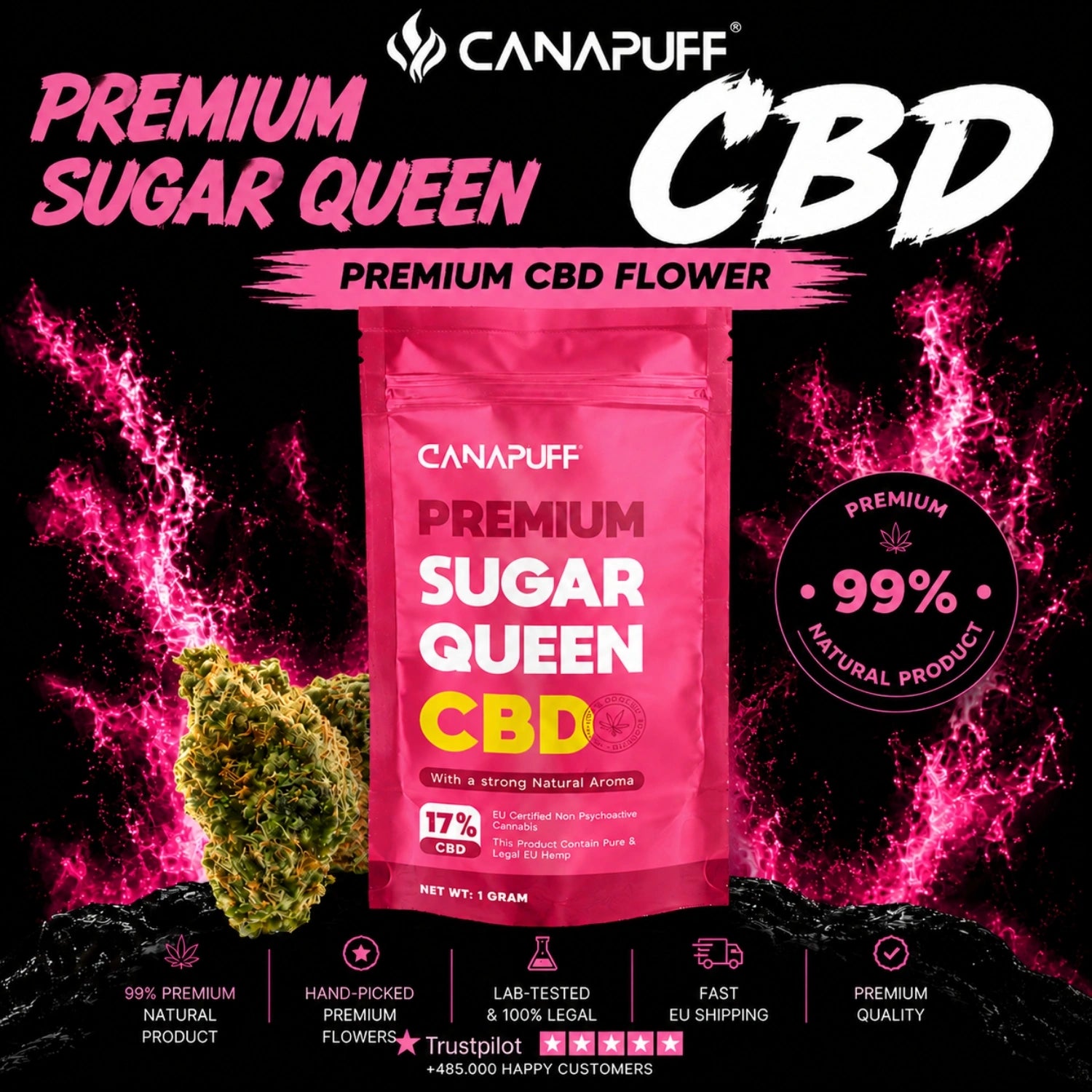 CBD Fleurs Sugar Queen 17 %