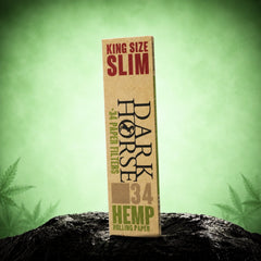 Set Rolling Papers+Filtres Dark Horse Hemp King Size