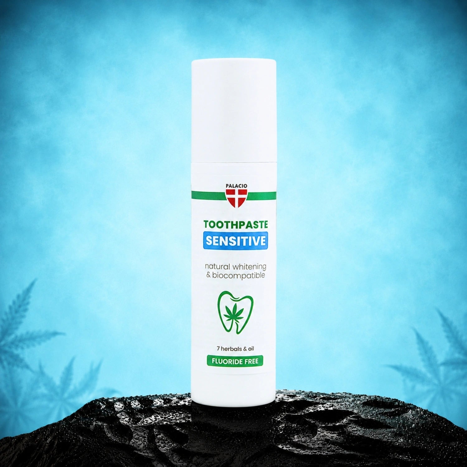 Dentifrice sensitive biocompatible à l’huile de chanvre et à l’hydroxyapatite, 75 g - Palacio