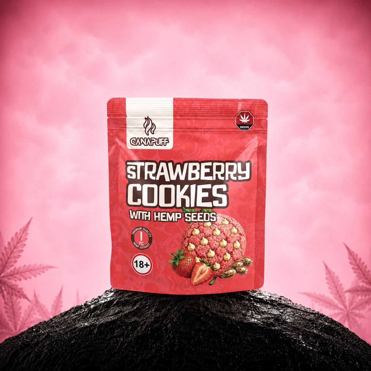 Strawberry Cookies aux graines de chanvre
