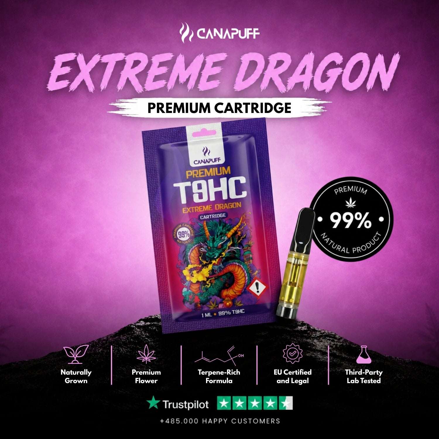 T8HC Cartouche Extreme Dragon 99 %