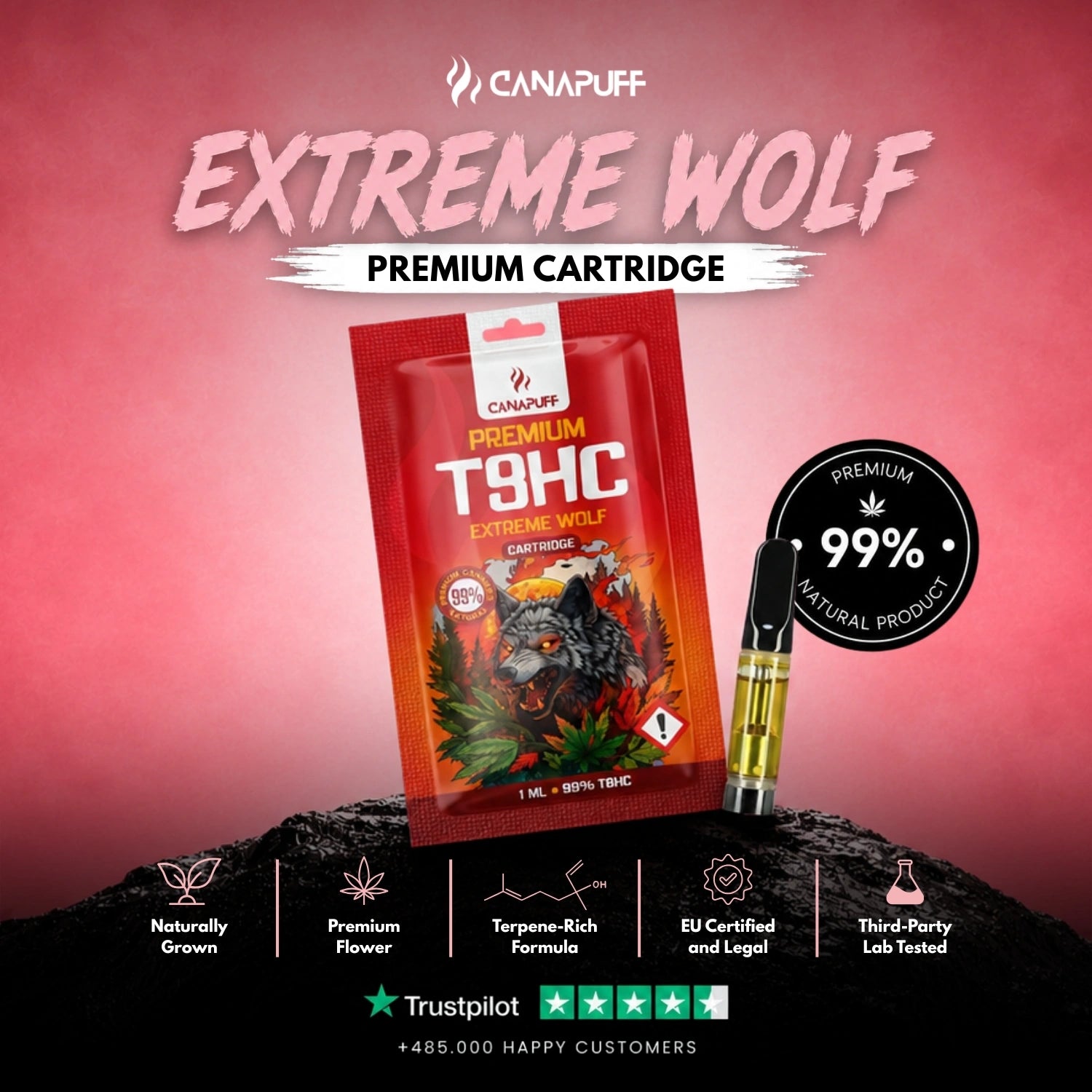 T8HC Cartouche Extreme Wolf 99 %