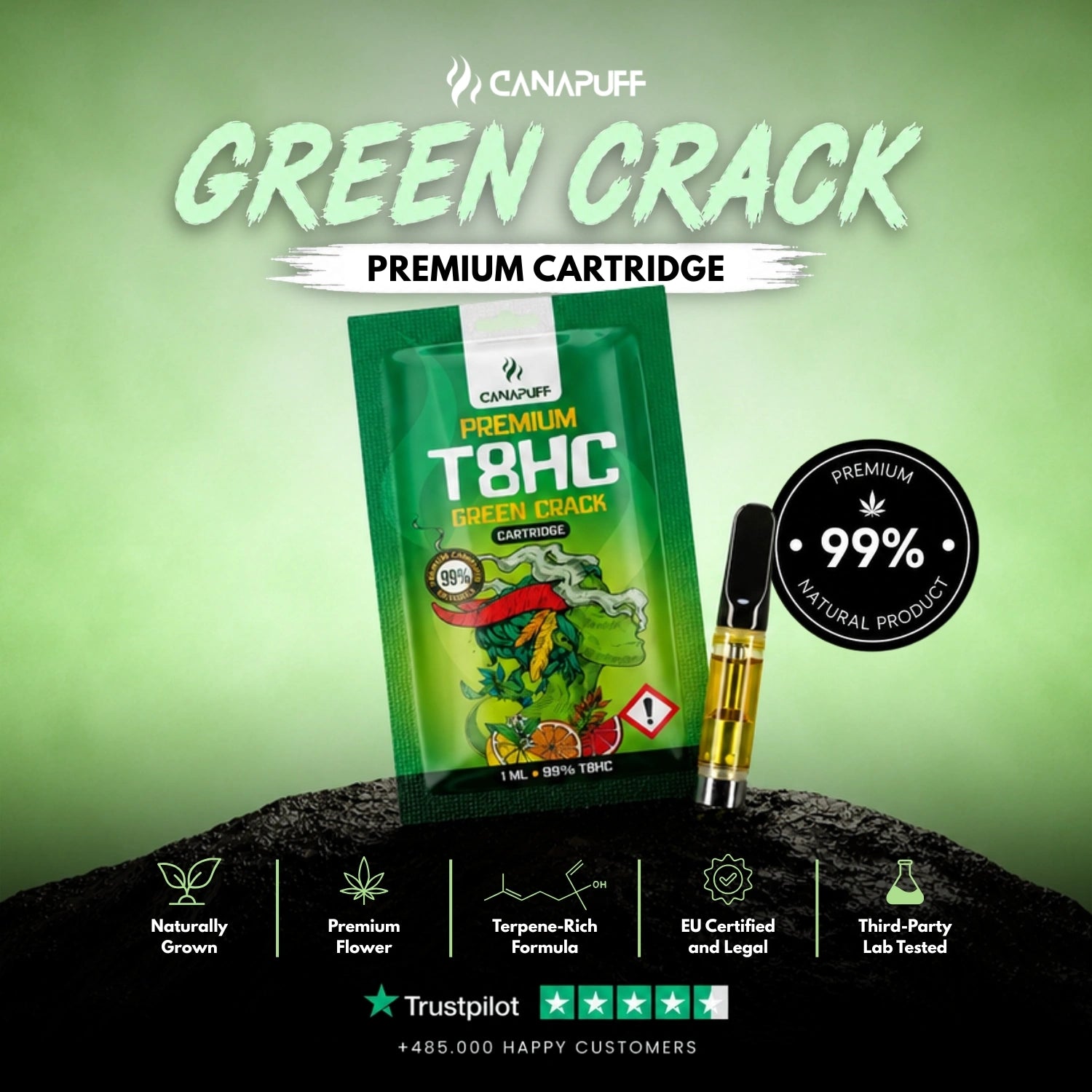 T8HC Cartouche Green Crack 99 %