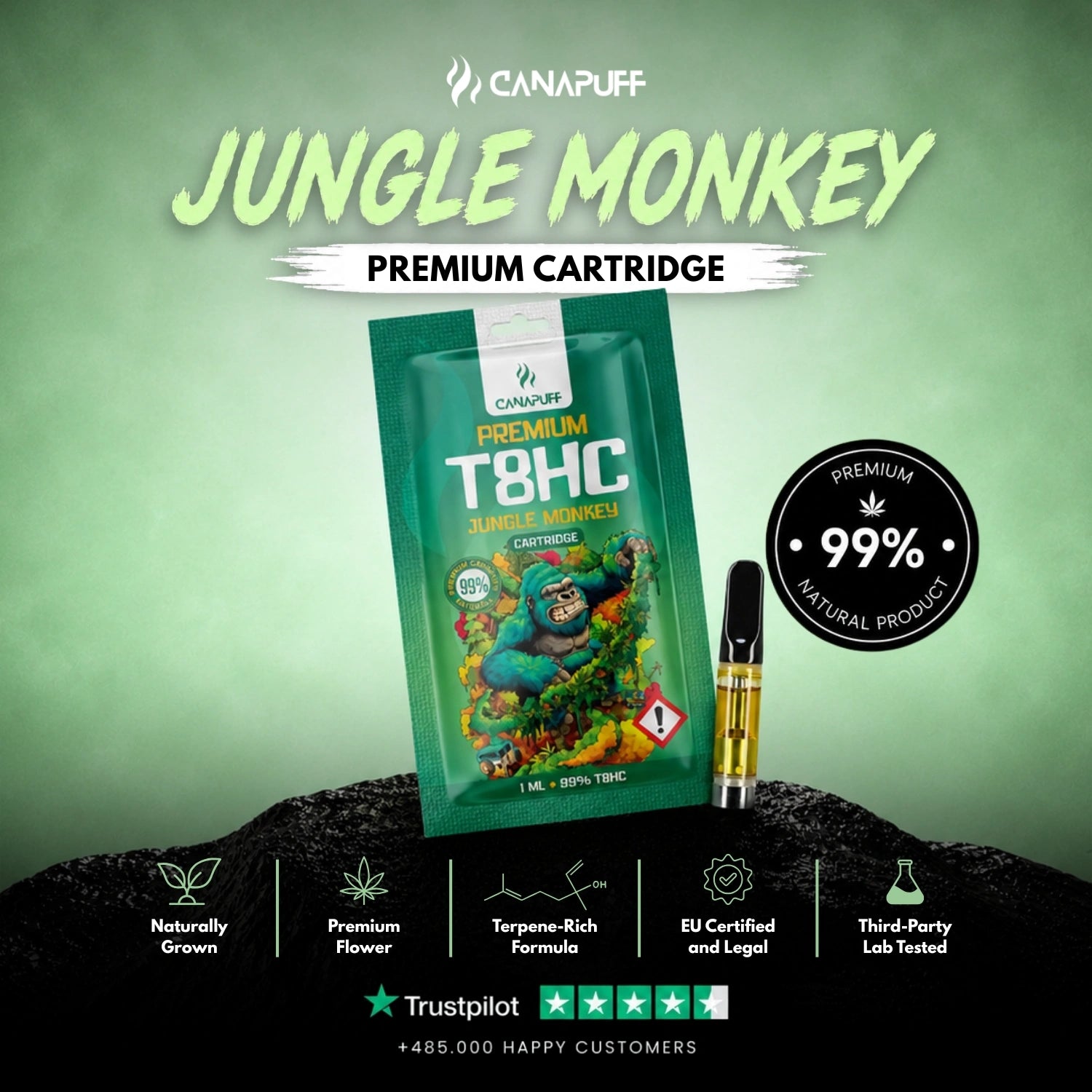 T8HC Cartouche Jungle Monkey 99 %