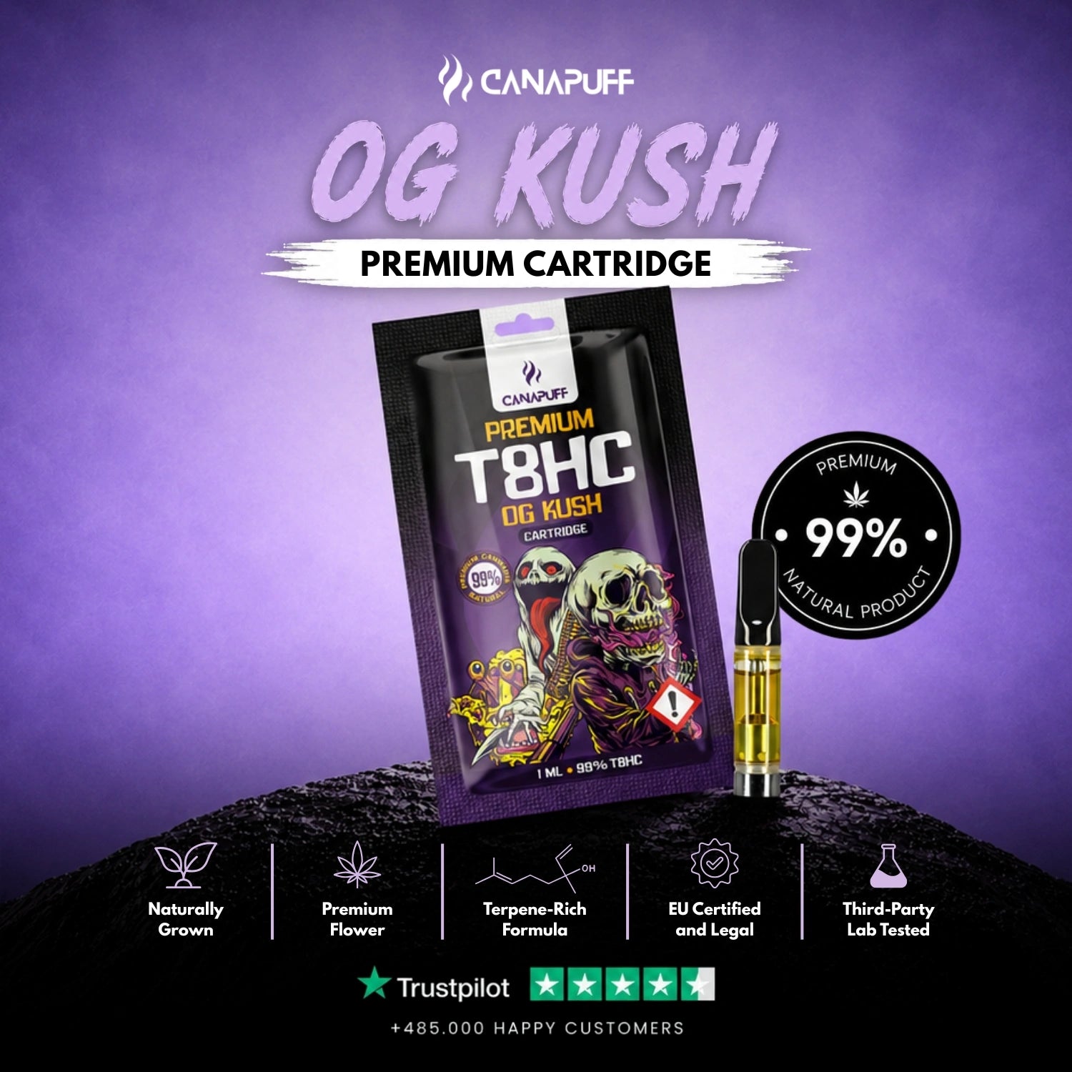 T8HC Cartouche OG Kush 99 %