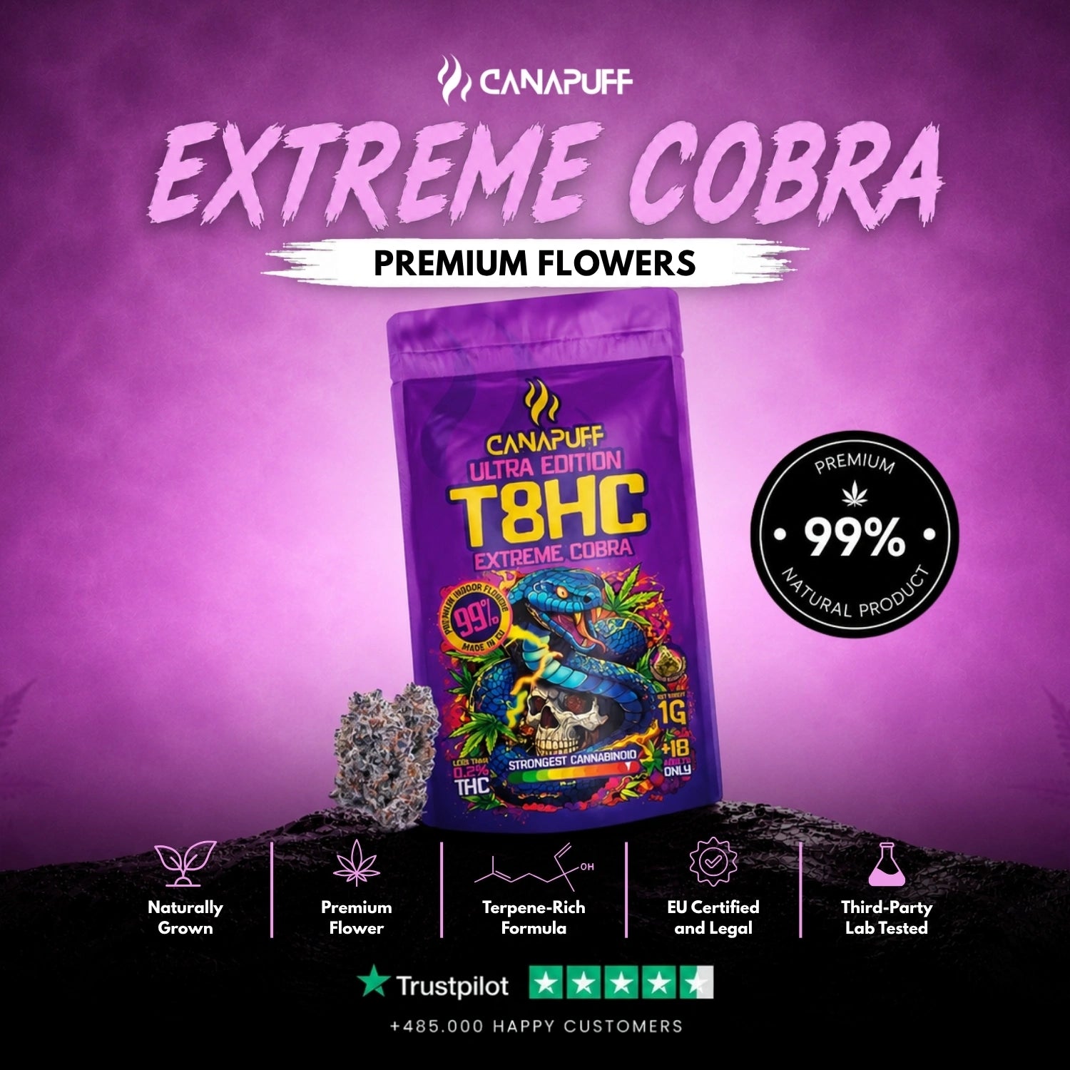 Fleurs T8HC Extreme Cobra 99 %