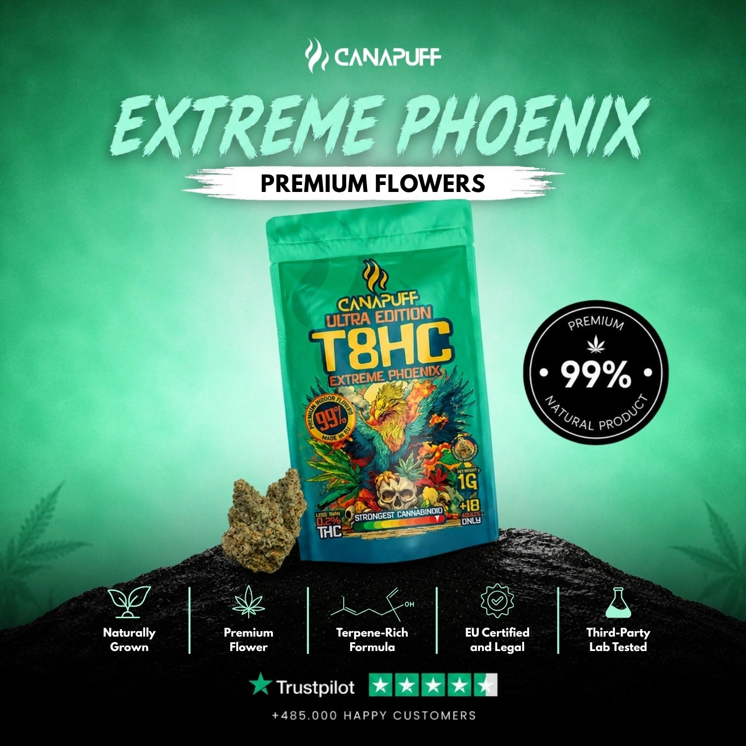 Fleurs T8HC Extreme Phoenix 99 %