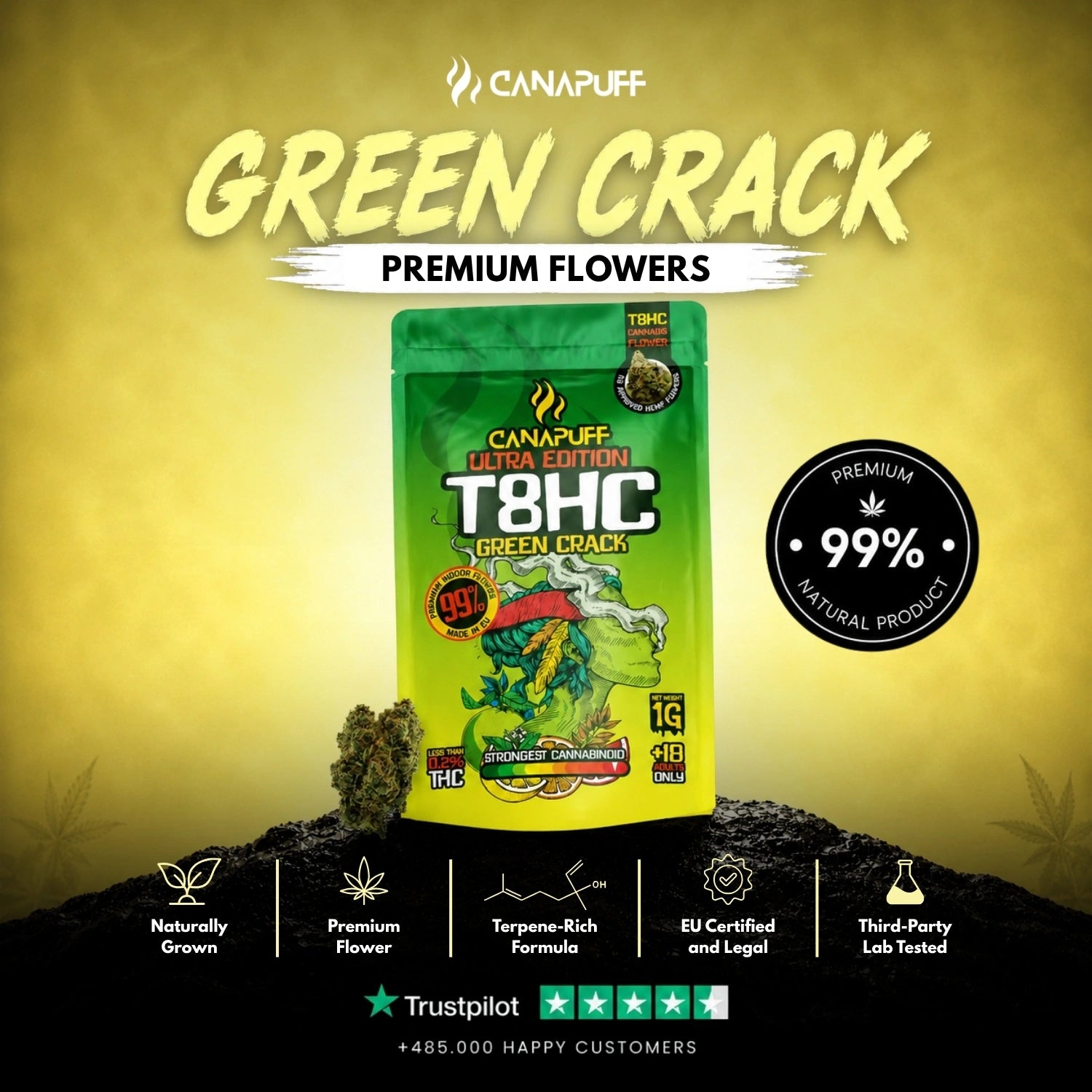 Fleurs T8HC Green Crack Ultra Edition 99 %