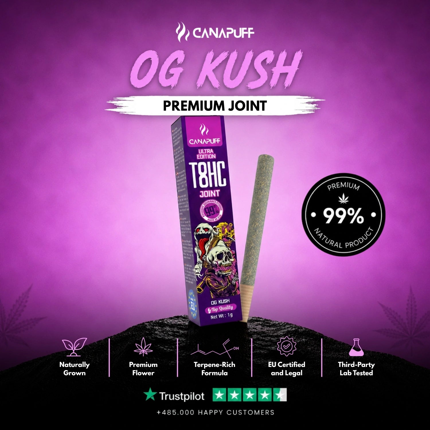 T8HC Joint OG Kush Ultra Edition 99 % 1 g