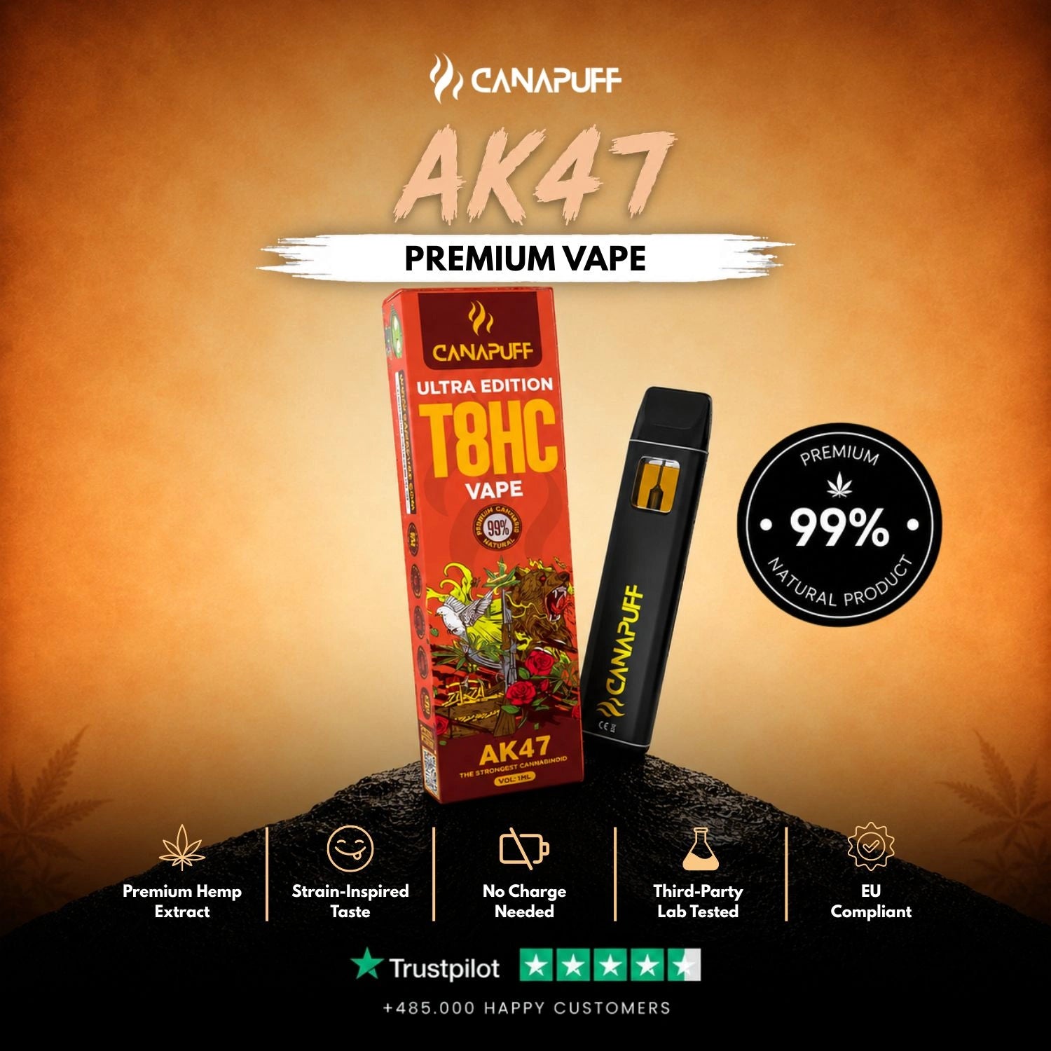 T8HC Vape AK47 Ultra Edition 99 % 1 ml