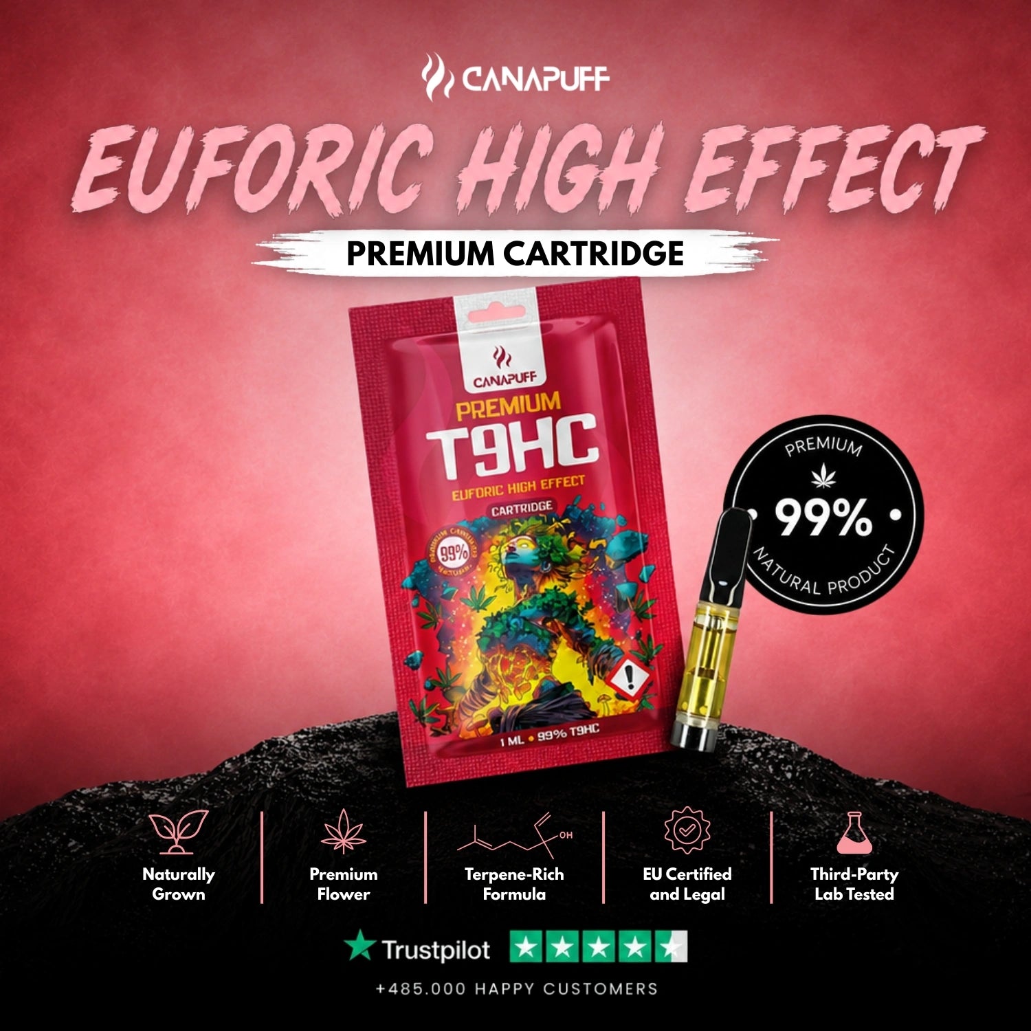 T9HC Cartouche Euforic 99 %