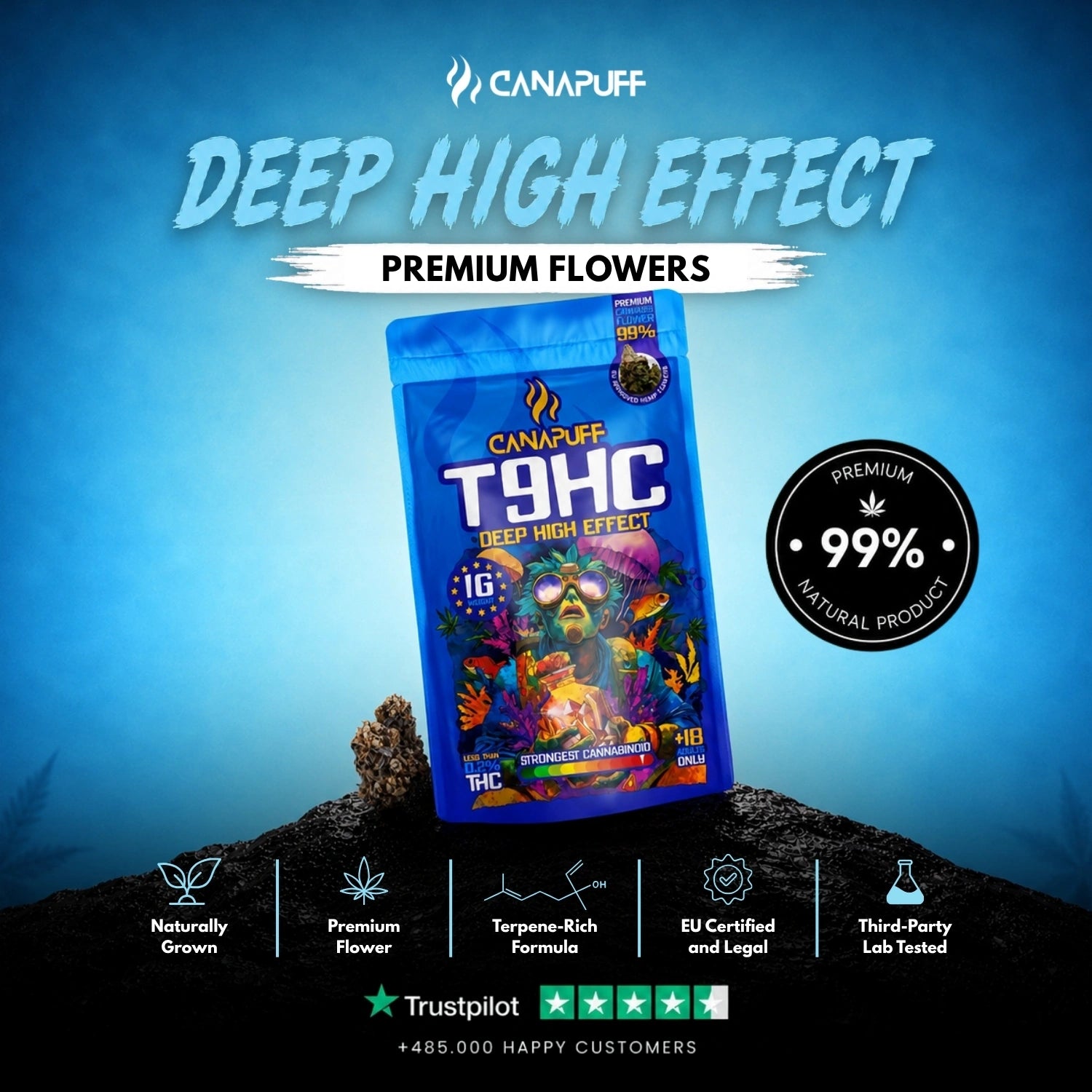 T9HC Fleurs Deep 99 %