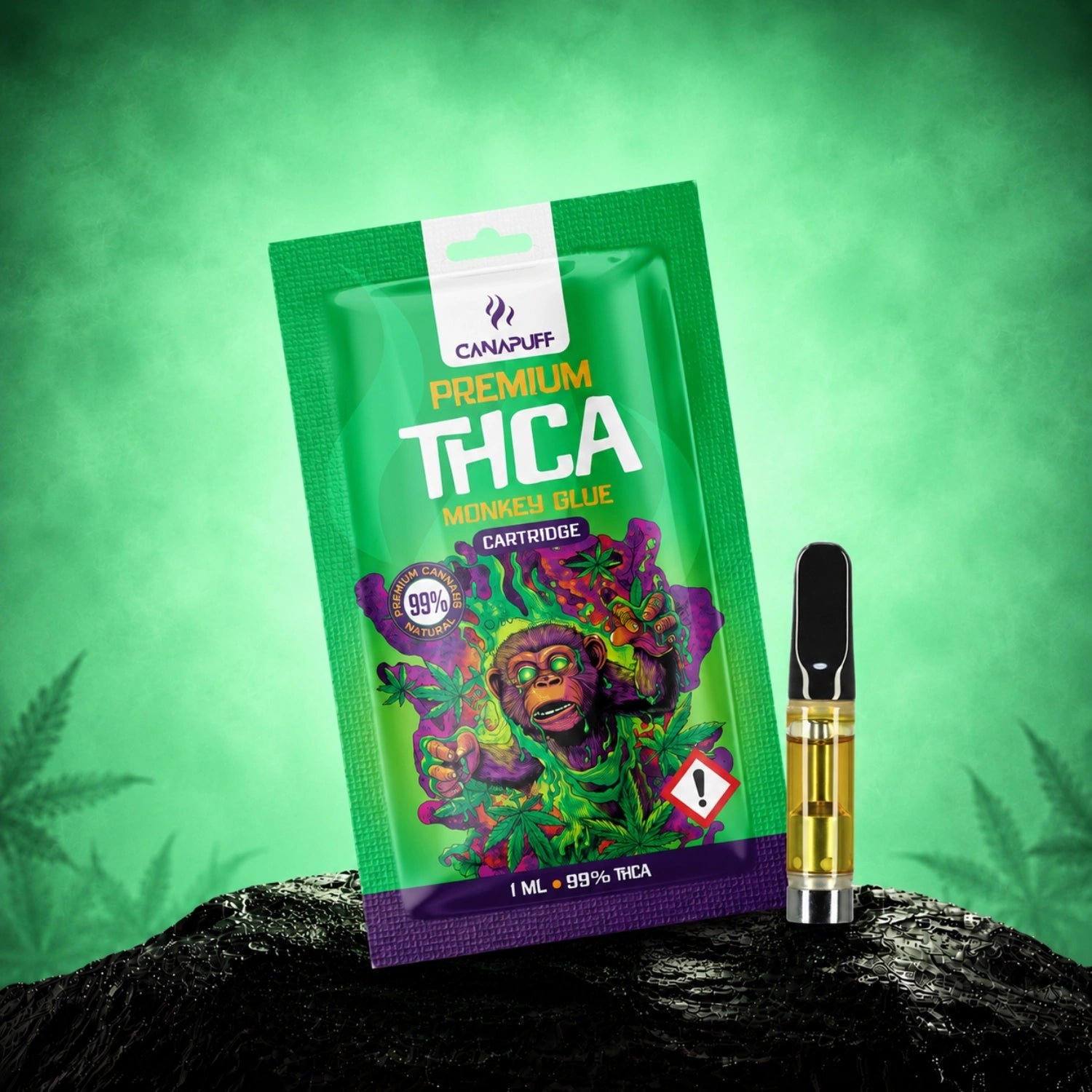 Canapuff THCA Monkey Glue Cartridge 99% 1 ml
