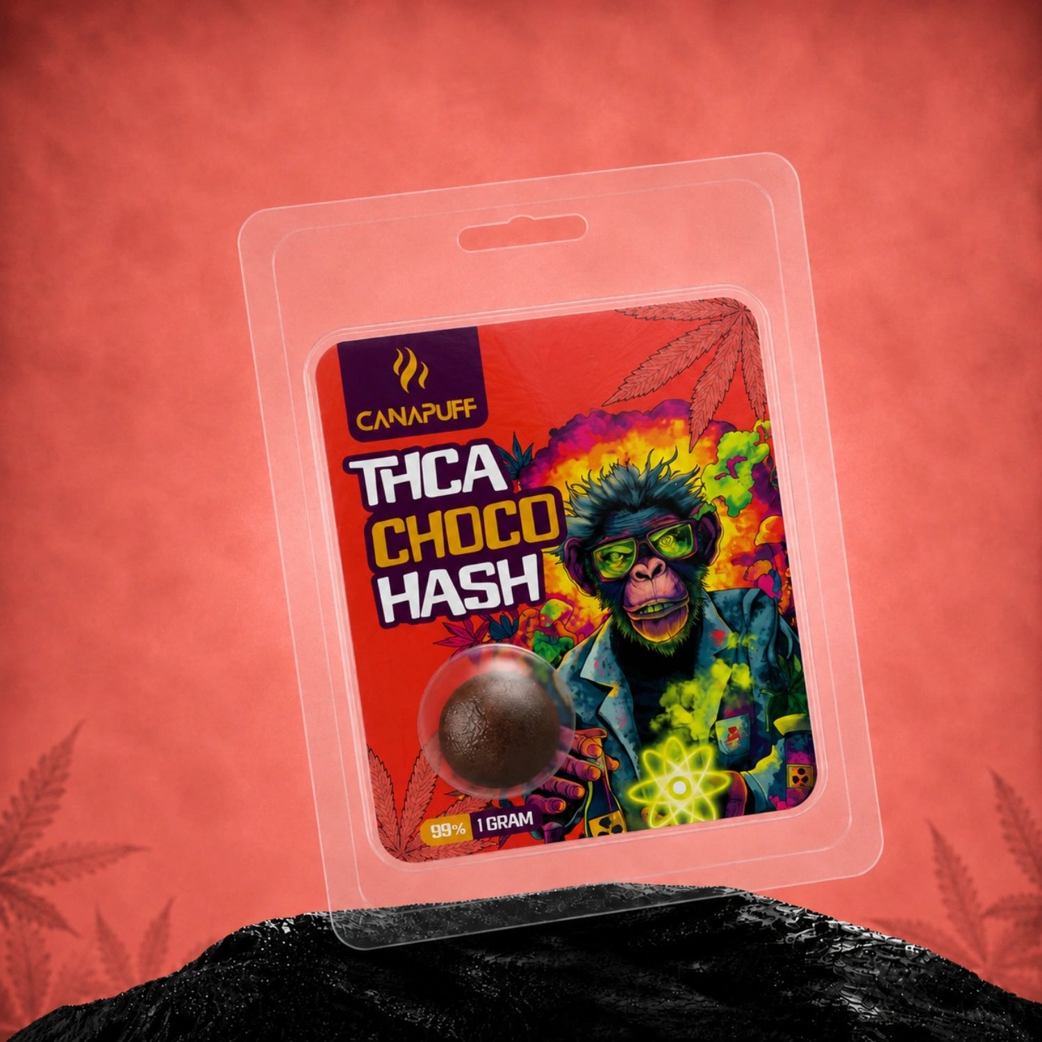 Canapuff THCA Choco Hash 99% 1g in blister pack
