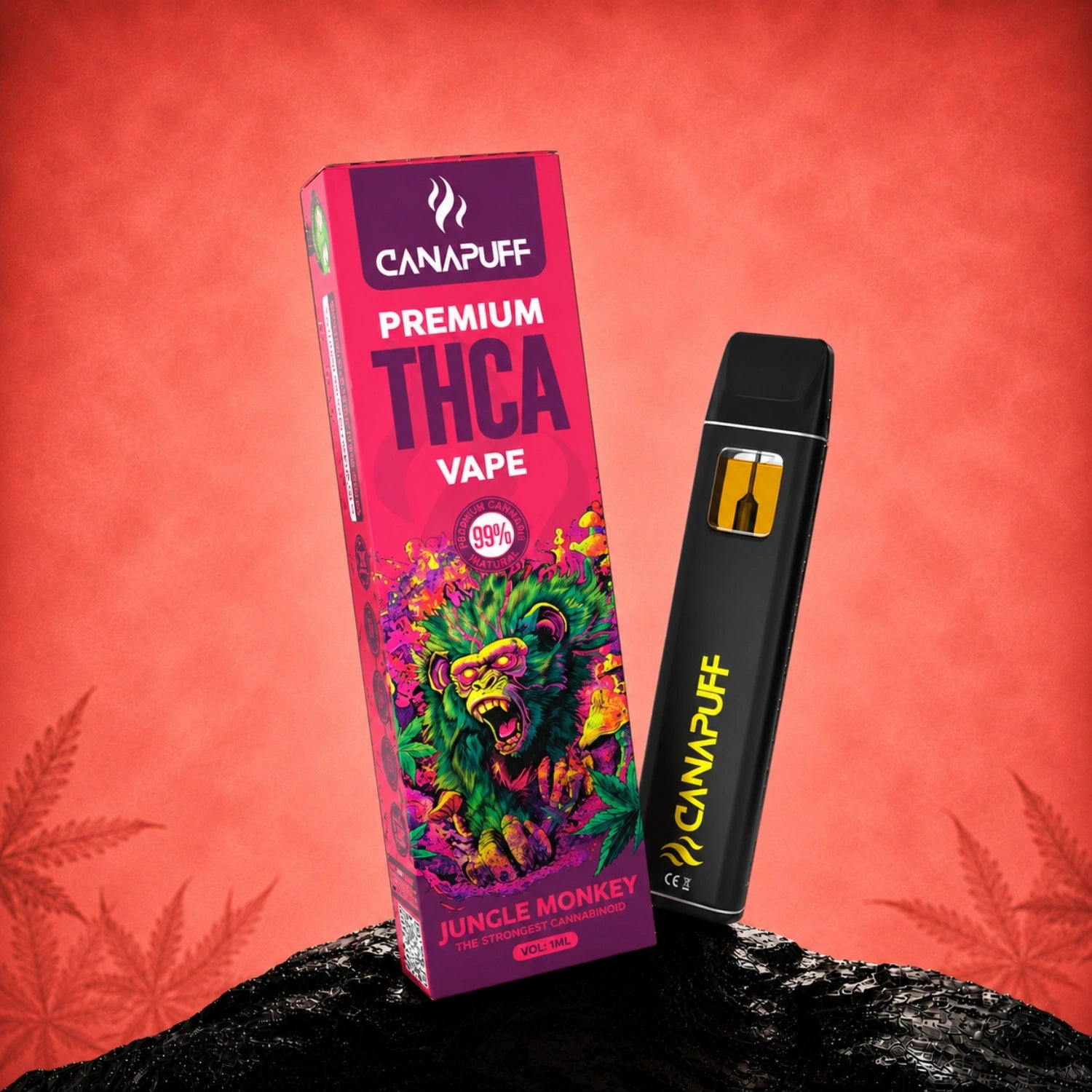 Canapuff THCA Vape Jungle Monkey 99% 1ml disposable pen