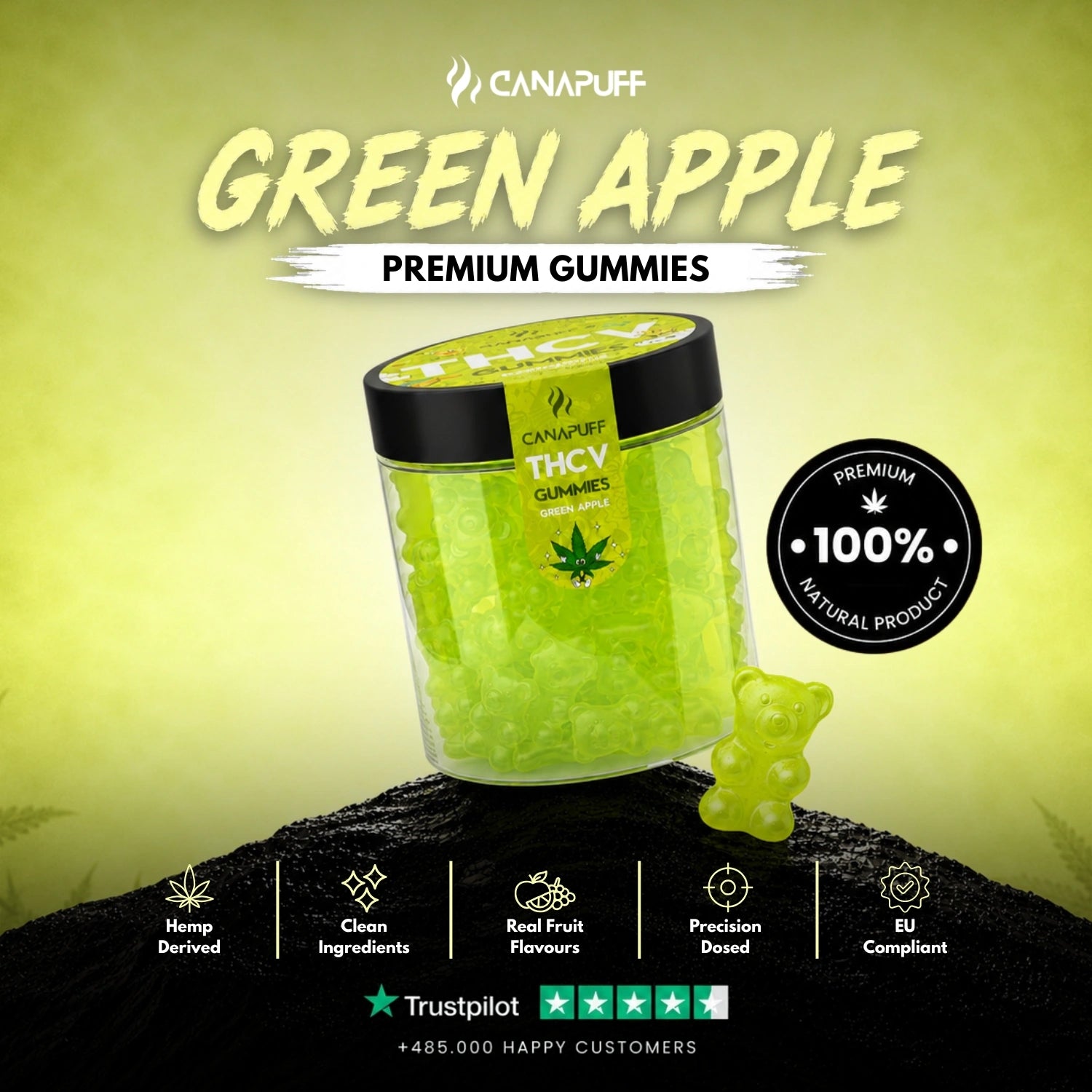 THCv Gummies Green Apple