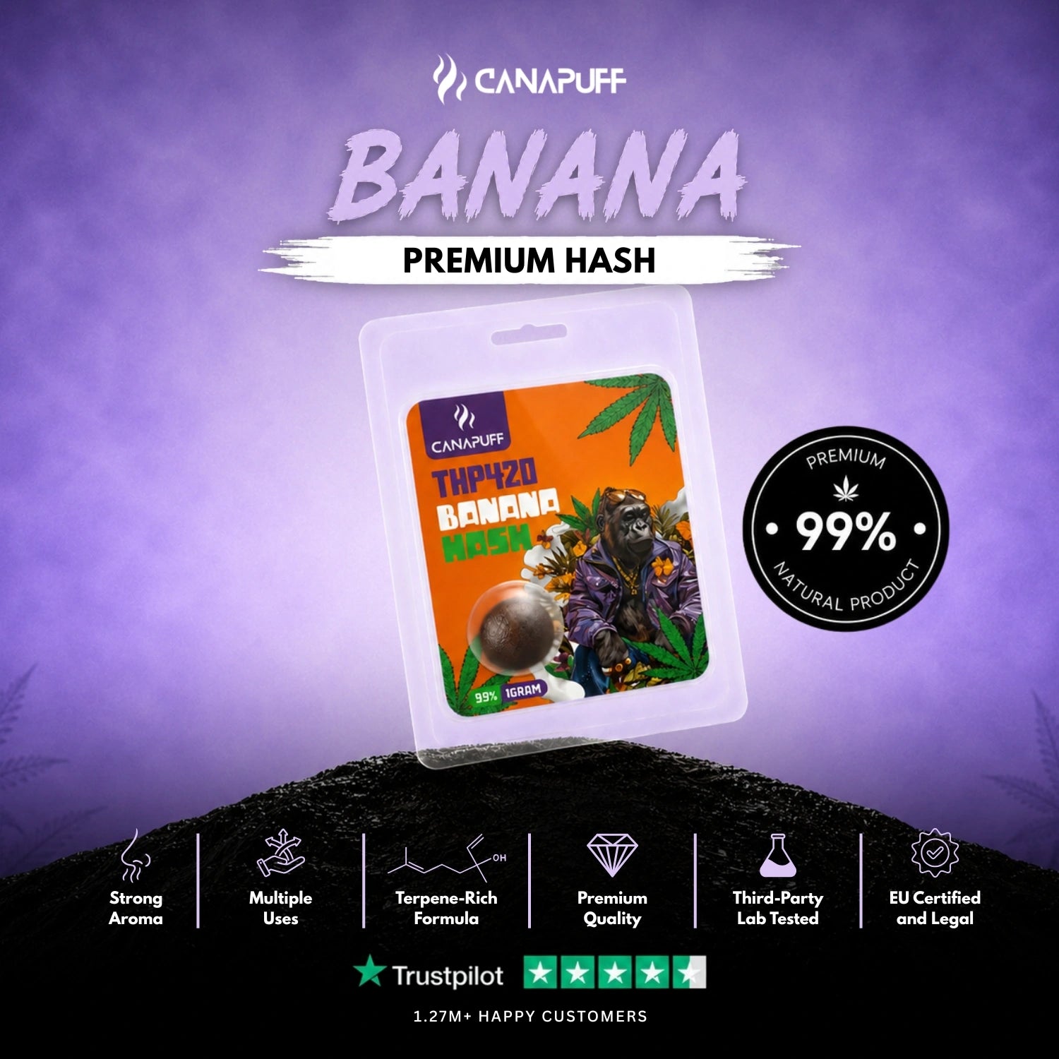 THP420 hash Banane 99%